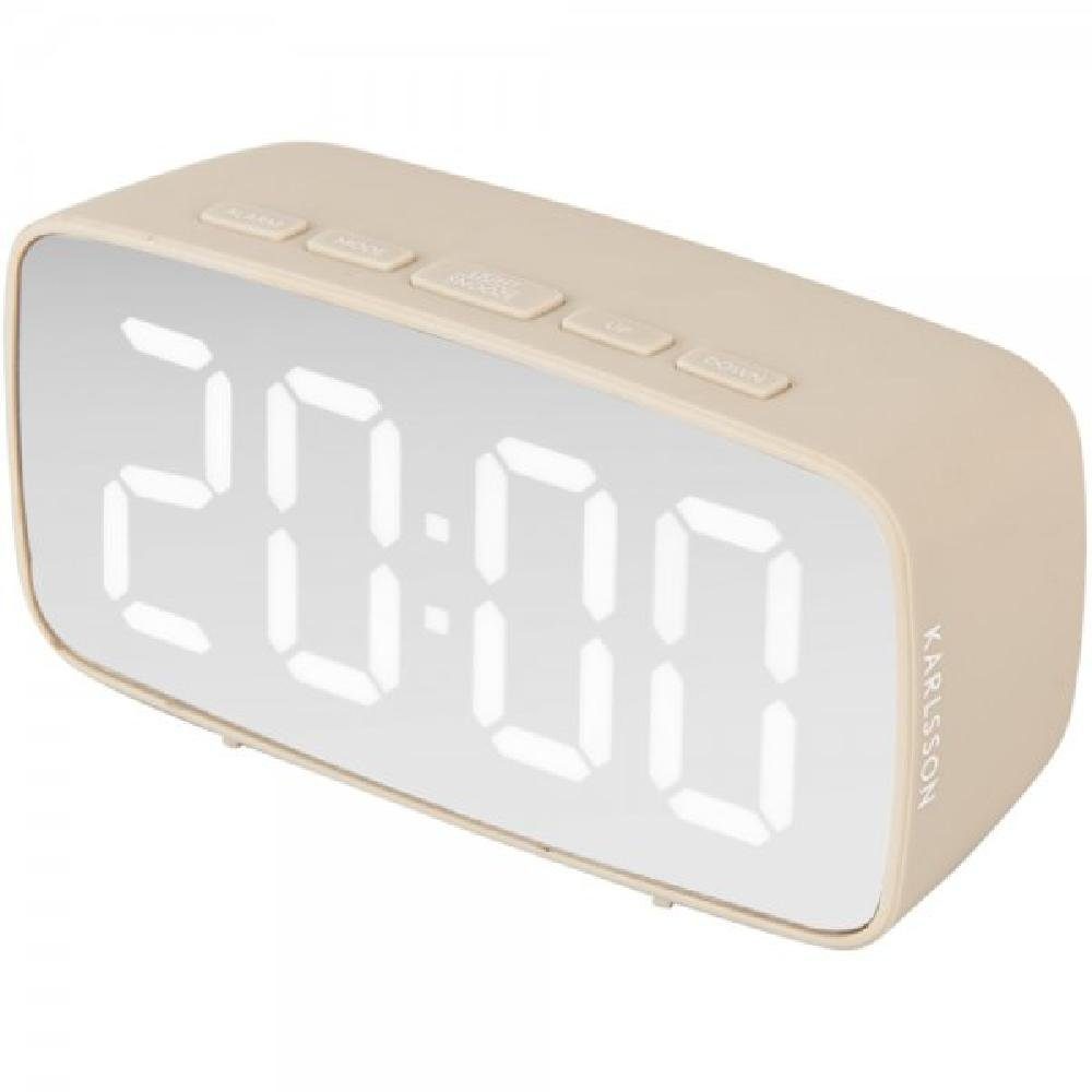 Karlsson Uhr Wecker Silver Mirror LED günstig online kaufen