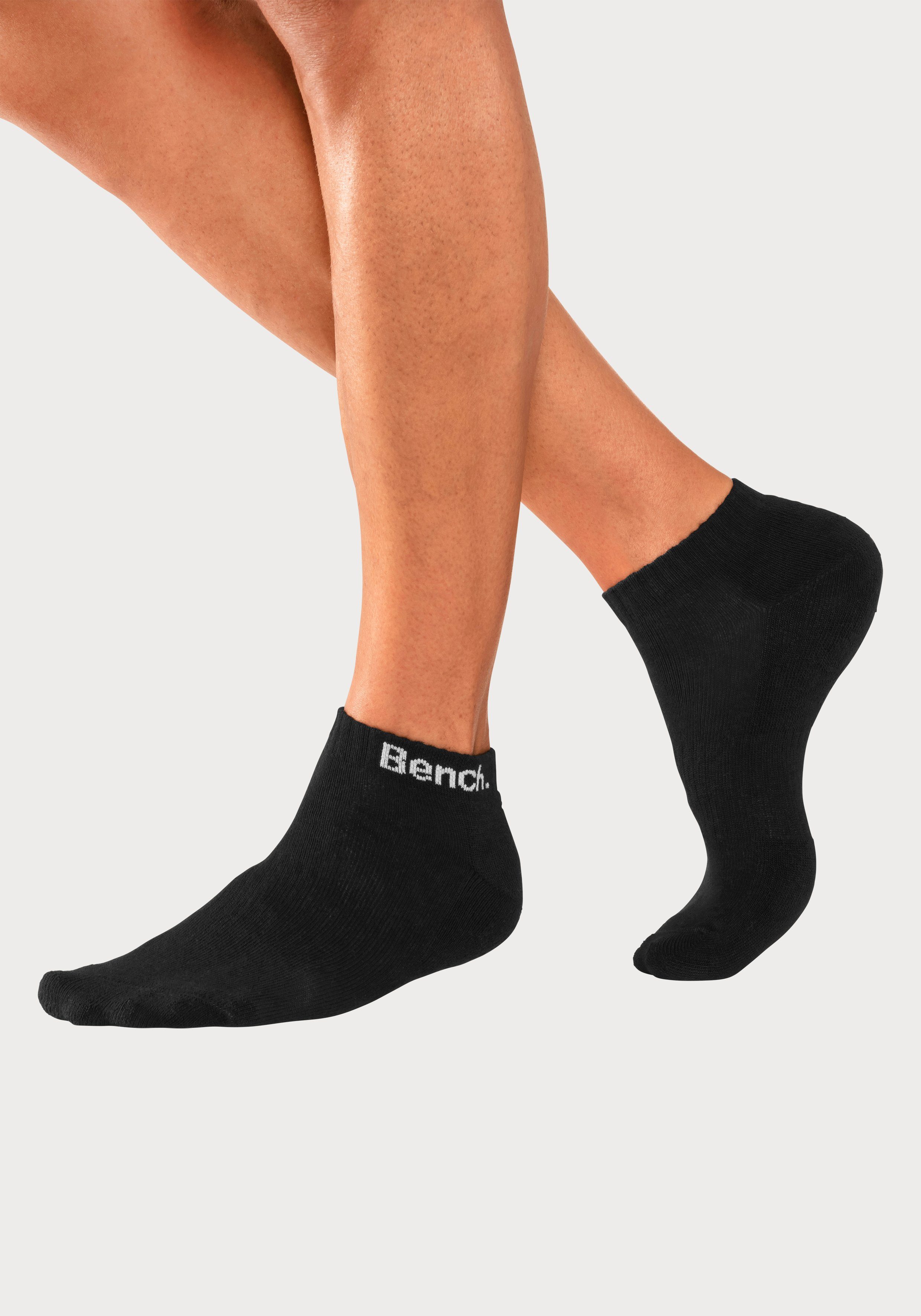 Bench. Sportsocken Damen Herren Tennis Kurzsocken (Packung, 12-Paar, Quarter socken Gr. 35-38 bis 47-48) mit Halbfußfrottee und Mittelfußgummi