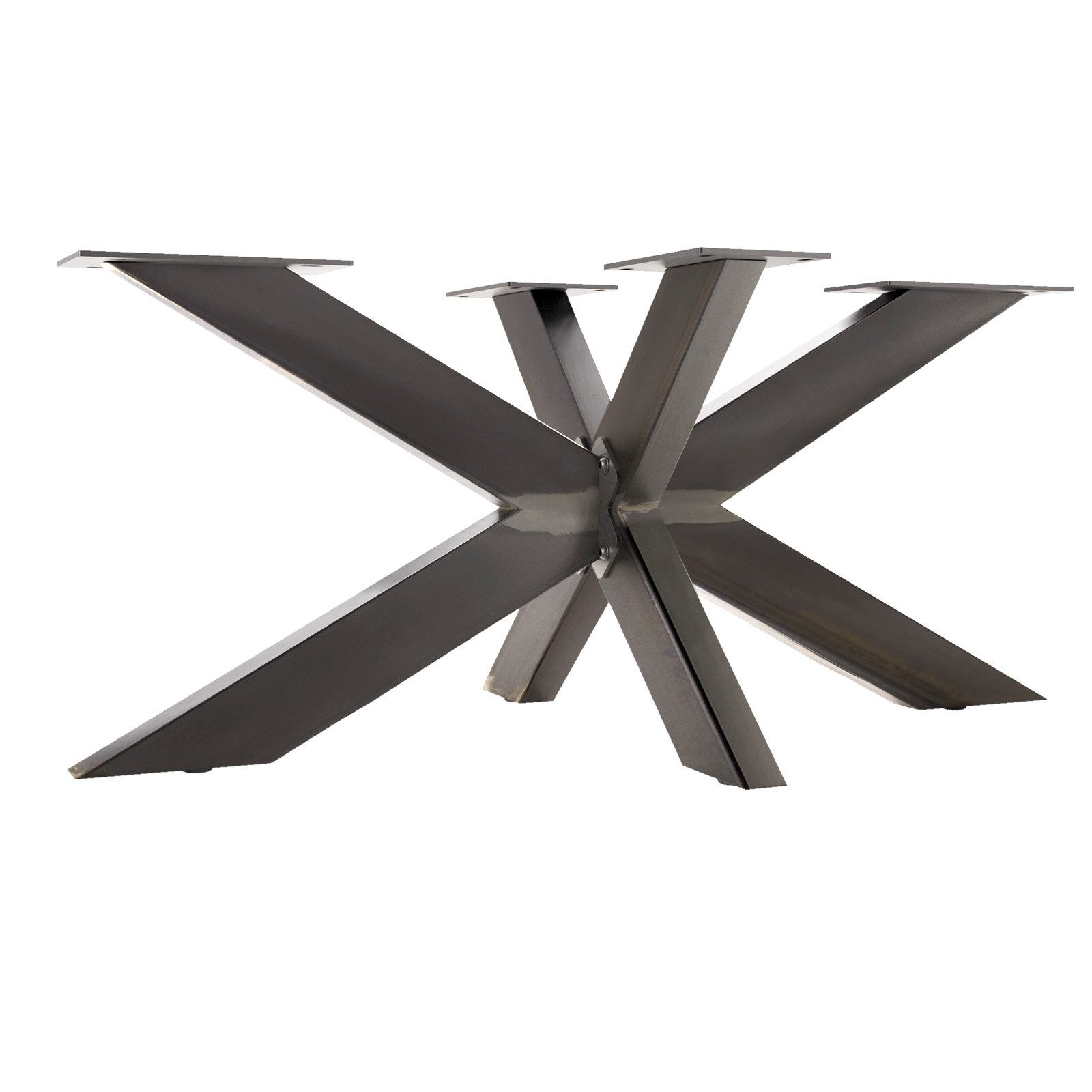 SO-TECH® Tischgestell SPIDER Schwerlast belastbar bis 250 kg, einfache Montage (1-St), Tischfuß für Couchtisch, Rohstahl, 98 x 58 x 43 cm