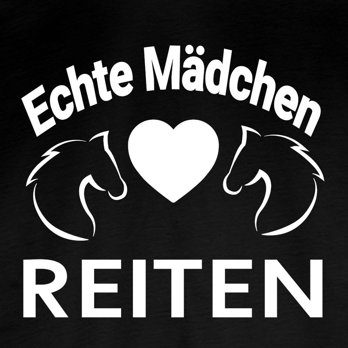 Spreadshirt T-Shirt Echte Mädchen Reiten Pferdeliebe Kinder Premium Langarmshirt (1-tlg)