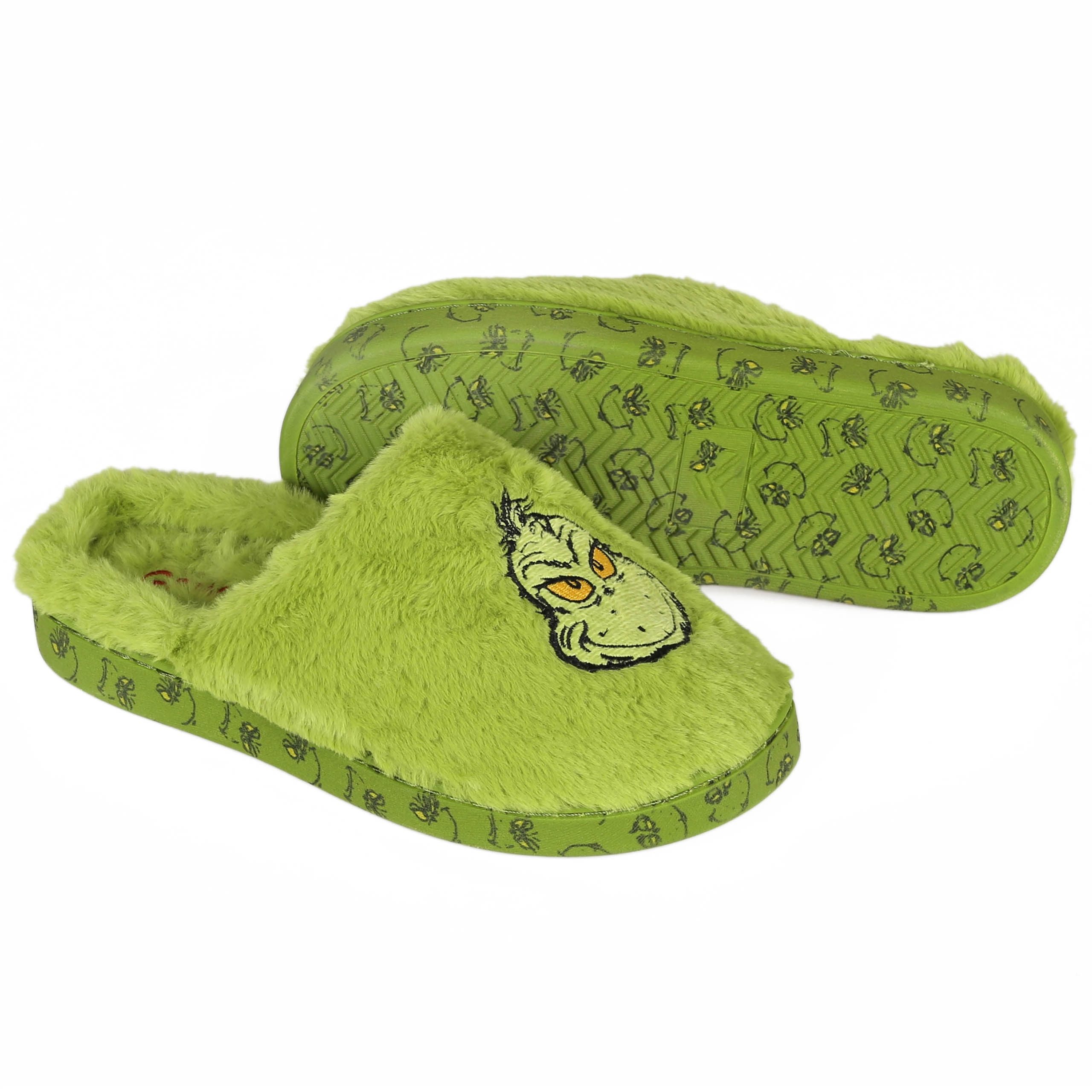 Sarcia.eu Grinch rutschfeste Damen-Pantoffeln, warm & weich, Fell-Hausschuhe Plüsch Hausschuhe – Bild 4 von 5