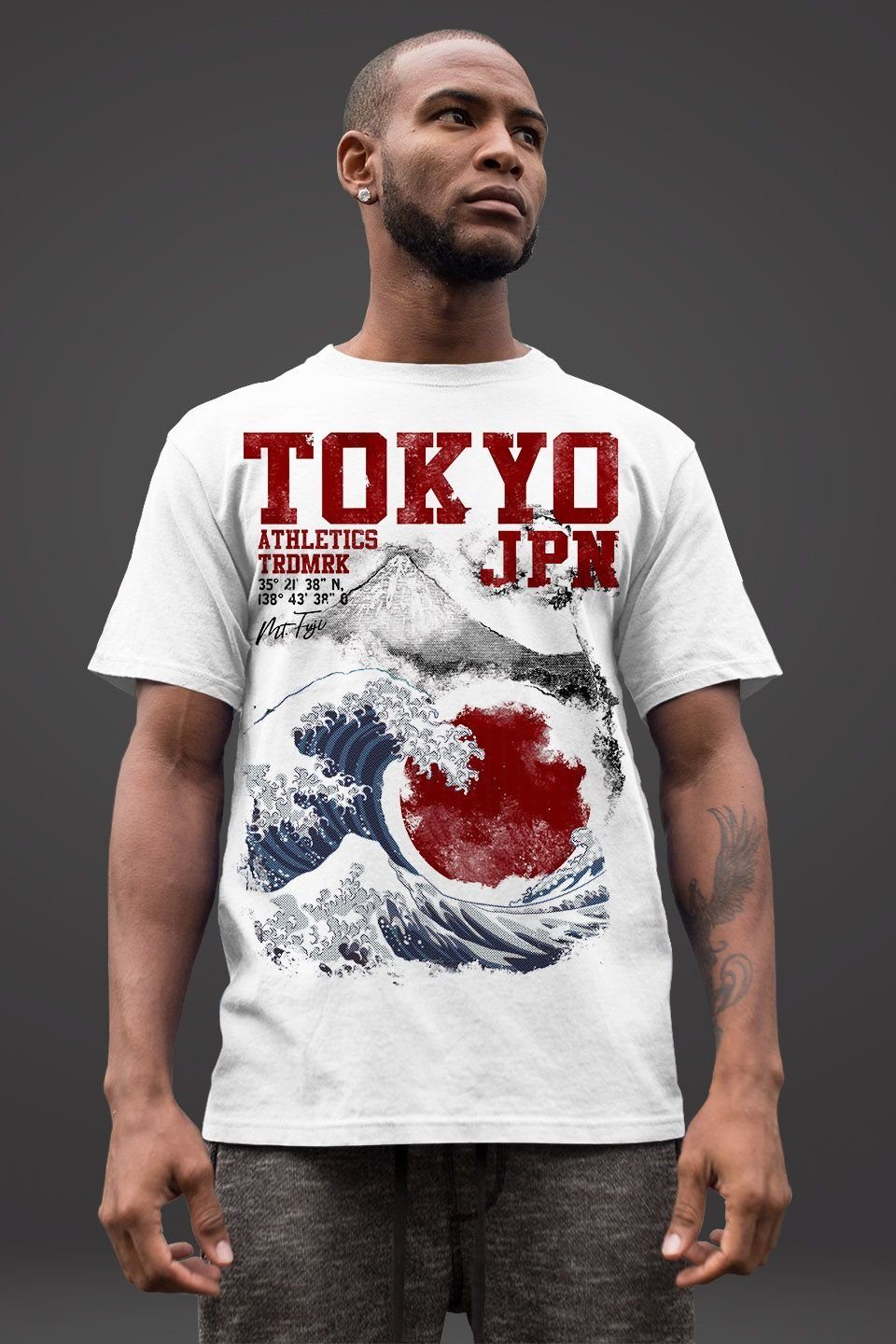 Neverless Print-Shirt Herren T-Shirt Tokyo Japan günstig online kaufen