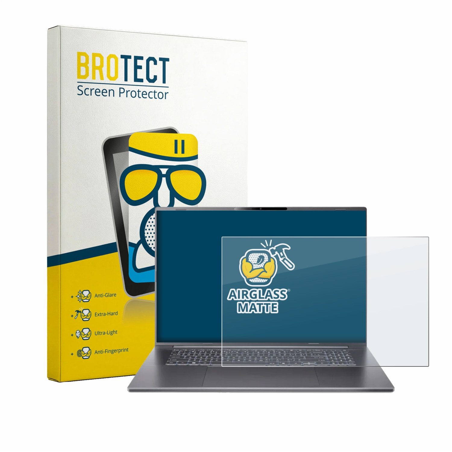 BROTECT Displayschutzglas Folie für Acer Aspire 18 AI A18-I71M, Schutzfolie Glas Panzer Display Schutz matt