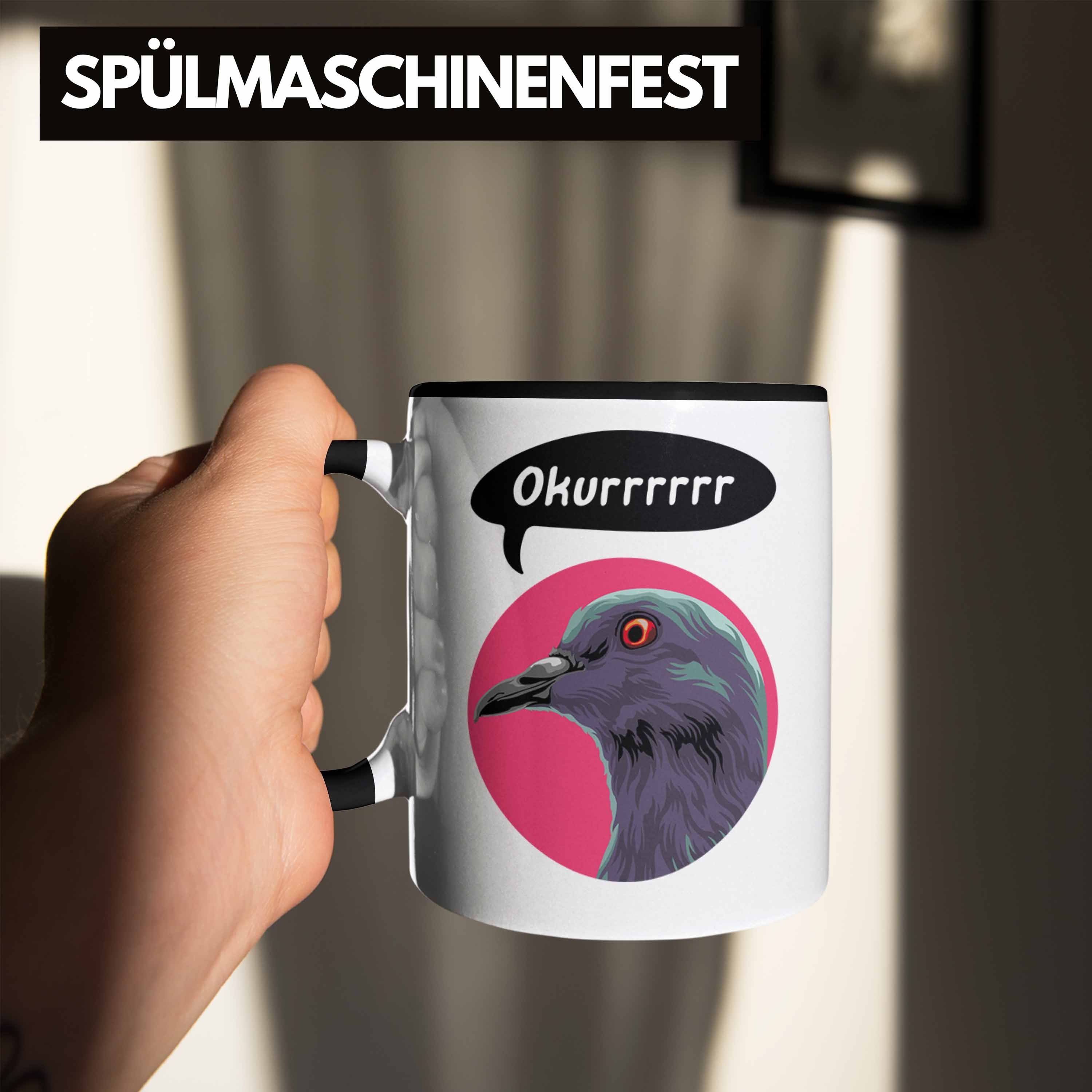 Trendation Tasse Trendation - Taubenbesitzer Spruch Geschenk für mit Schwarz Taubenzüchter Tauben Tasse Geschenkidee