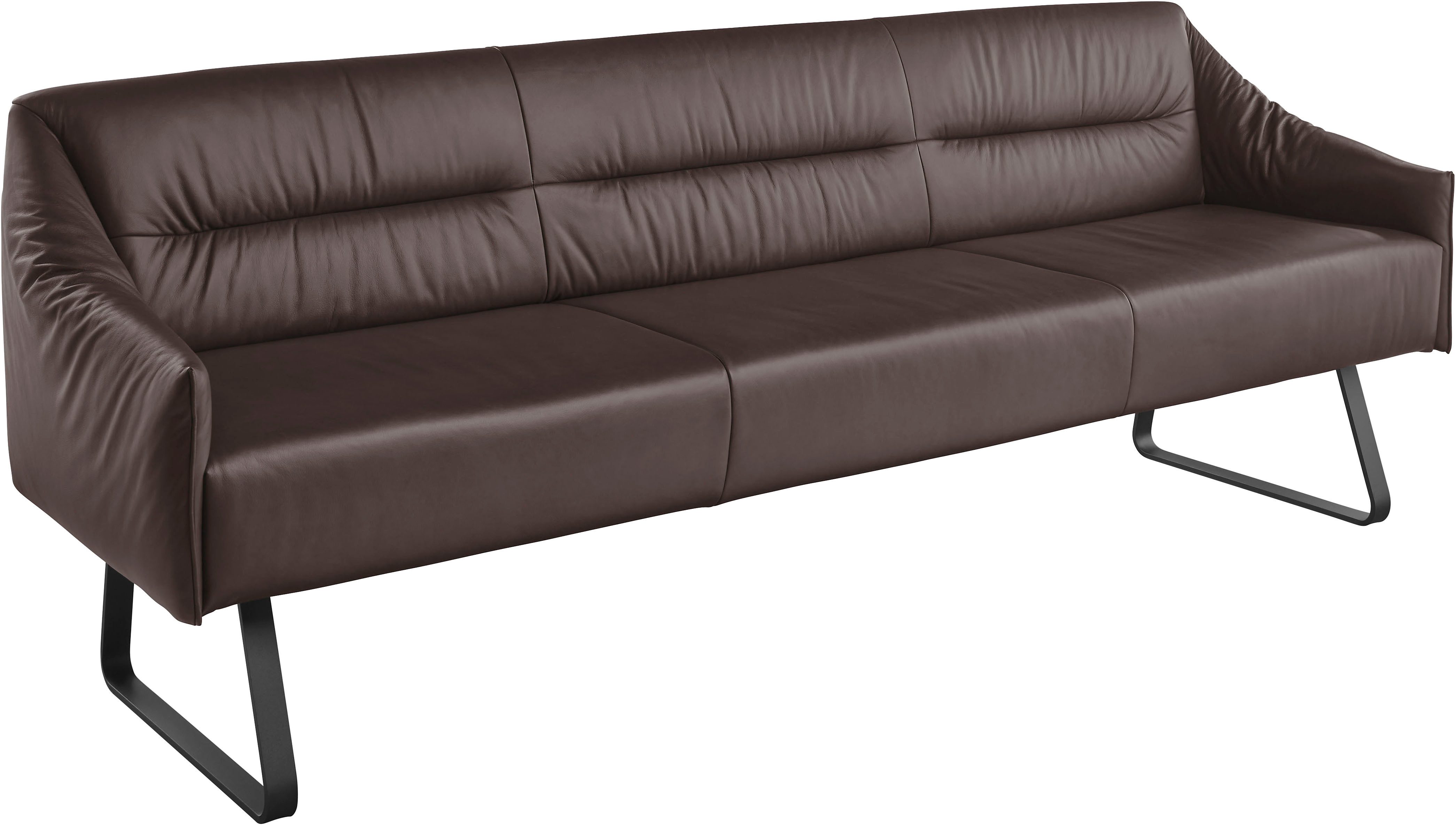 Musterring Essbank JustB! SP500 (1-St), Metallkufe schwarz, verschiedene Farben, Breite 220 oder 250 cm