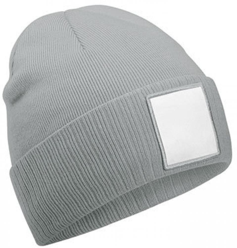 Beechfield® Bommelmütze Appliqué Patch Beanie Microfleece-Futter