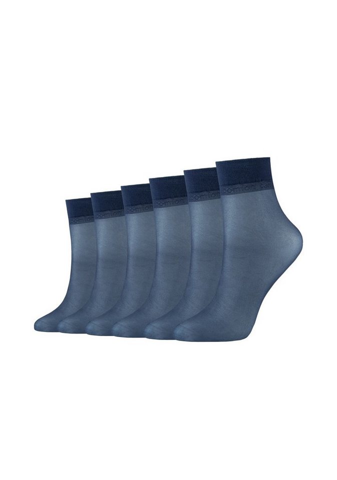 Camano Socken Socken 6er Pack, Leicht verstärkte, kaum sichtbare Fußspitze