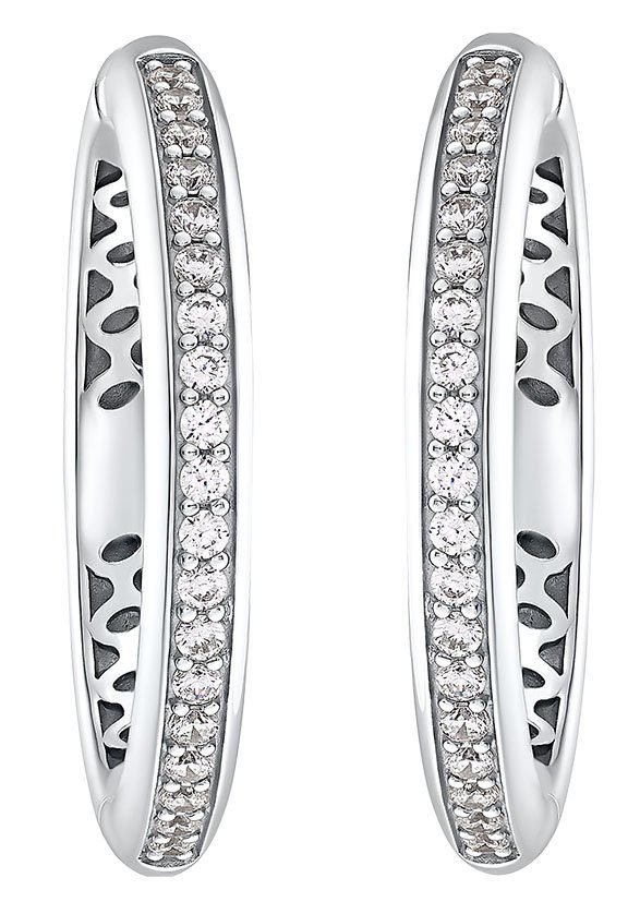 JOOP! Paar Creolen 2030954, Made in Germany - mit Zirkonia (synth)