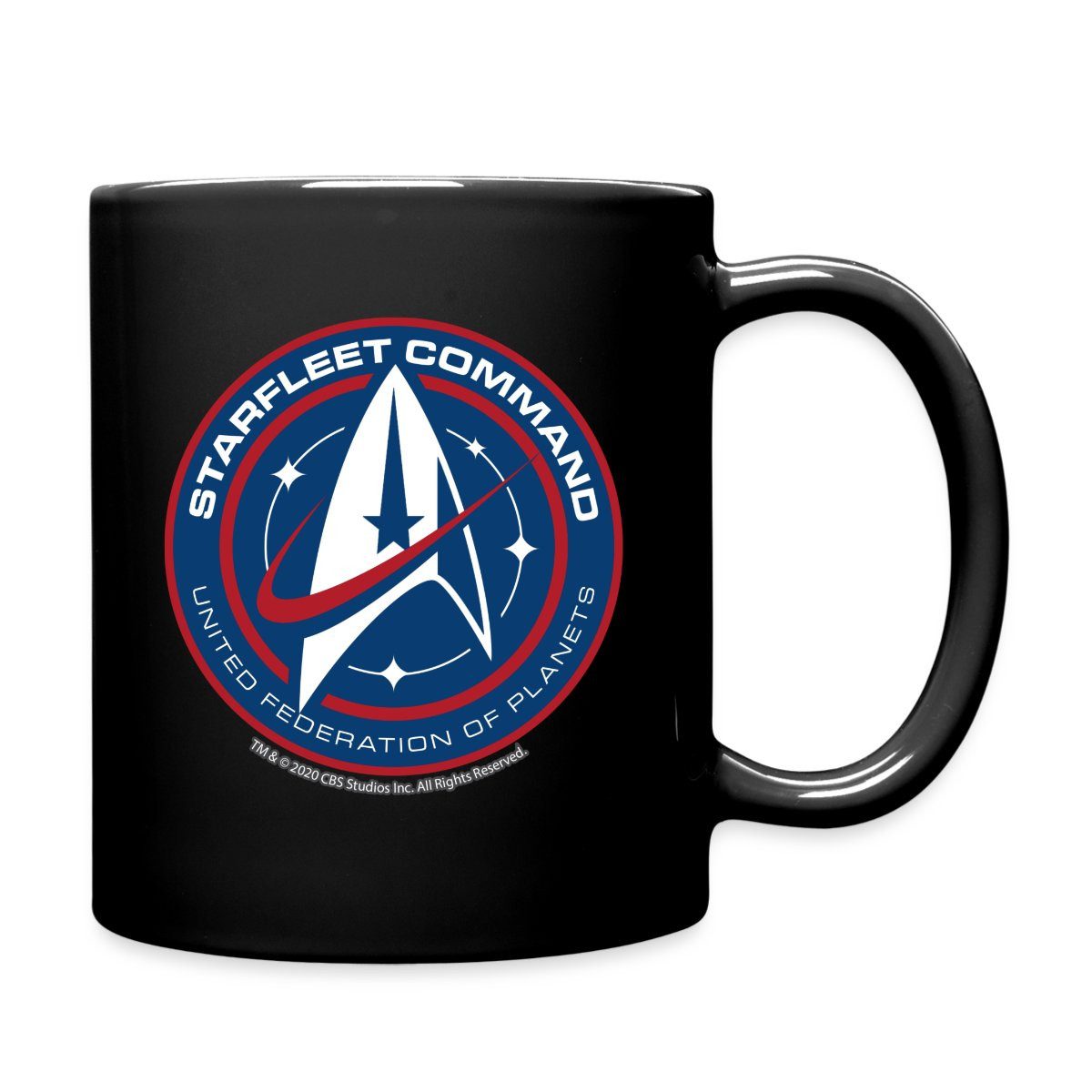 Spreadshirt Tasse Star Trek Discovery Sternenflotte Abzeichen Tasse Einfarbig, Keramik