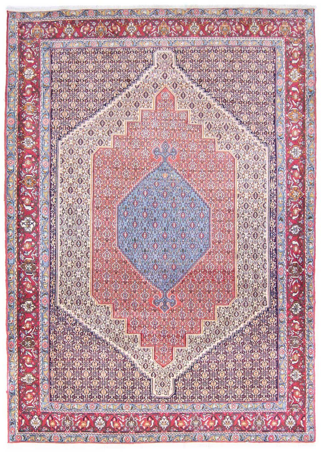 Wollteppich Senneh Medaillon mm, 15 Rosso morgenland, Höhe: 210 chiaro Zertifikat Unikat cm, mit x 304 rechteckig