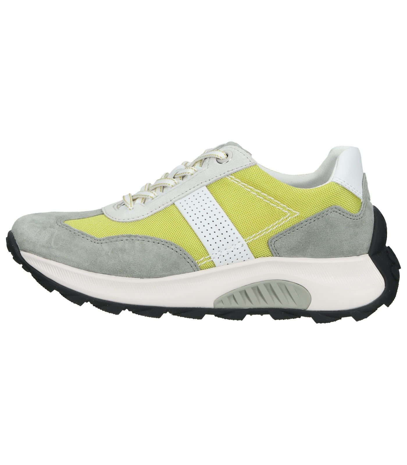 (yellow/pino/weiss Sneaker 42) Sneaker Mehrfarbig Veloursleder/Mesh / Gabor