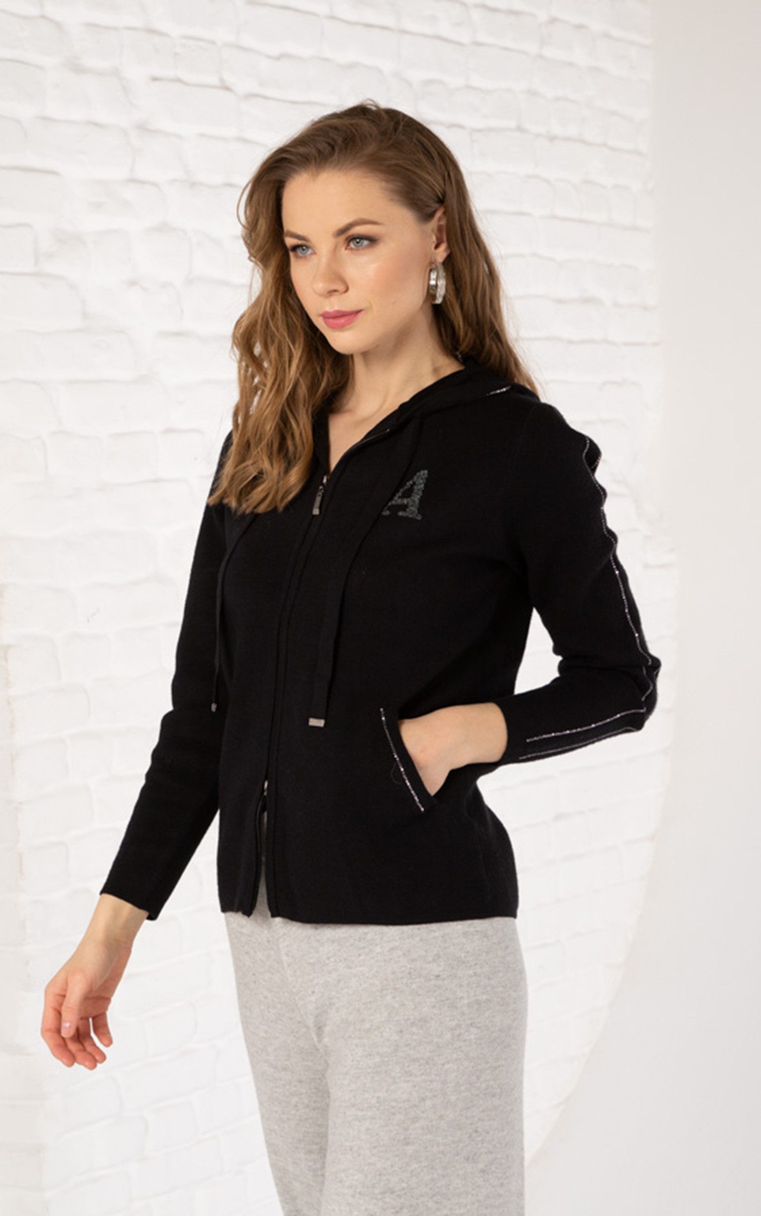 Passioni Kapuzenpullover Sweatjacke mit Kapuze und günstig online kaufen