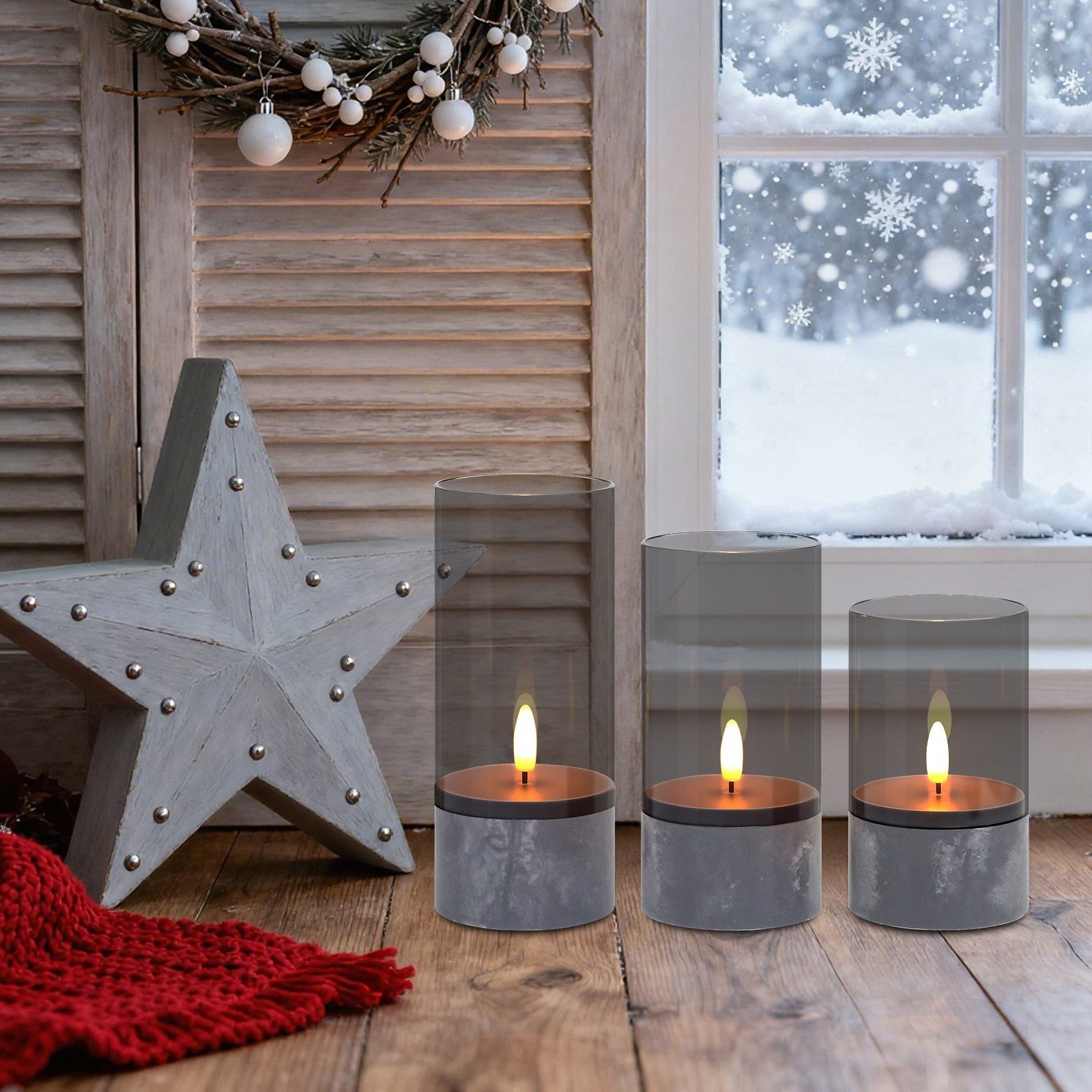 kisidus LED-Kerze LED Weihnachten Kerzen Flammenlose LED Kerzen (realistisc günstig online kaufen