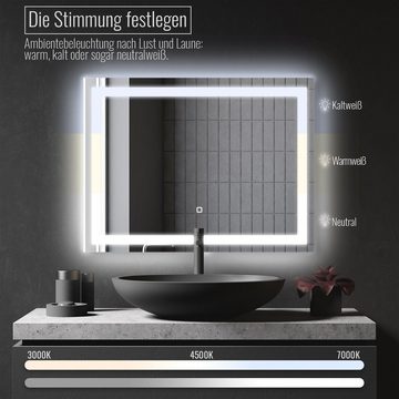 Aquamarin Badspiegel LED Badezimmerspiegel Wandspiegel Lichtspiegel Bad