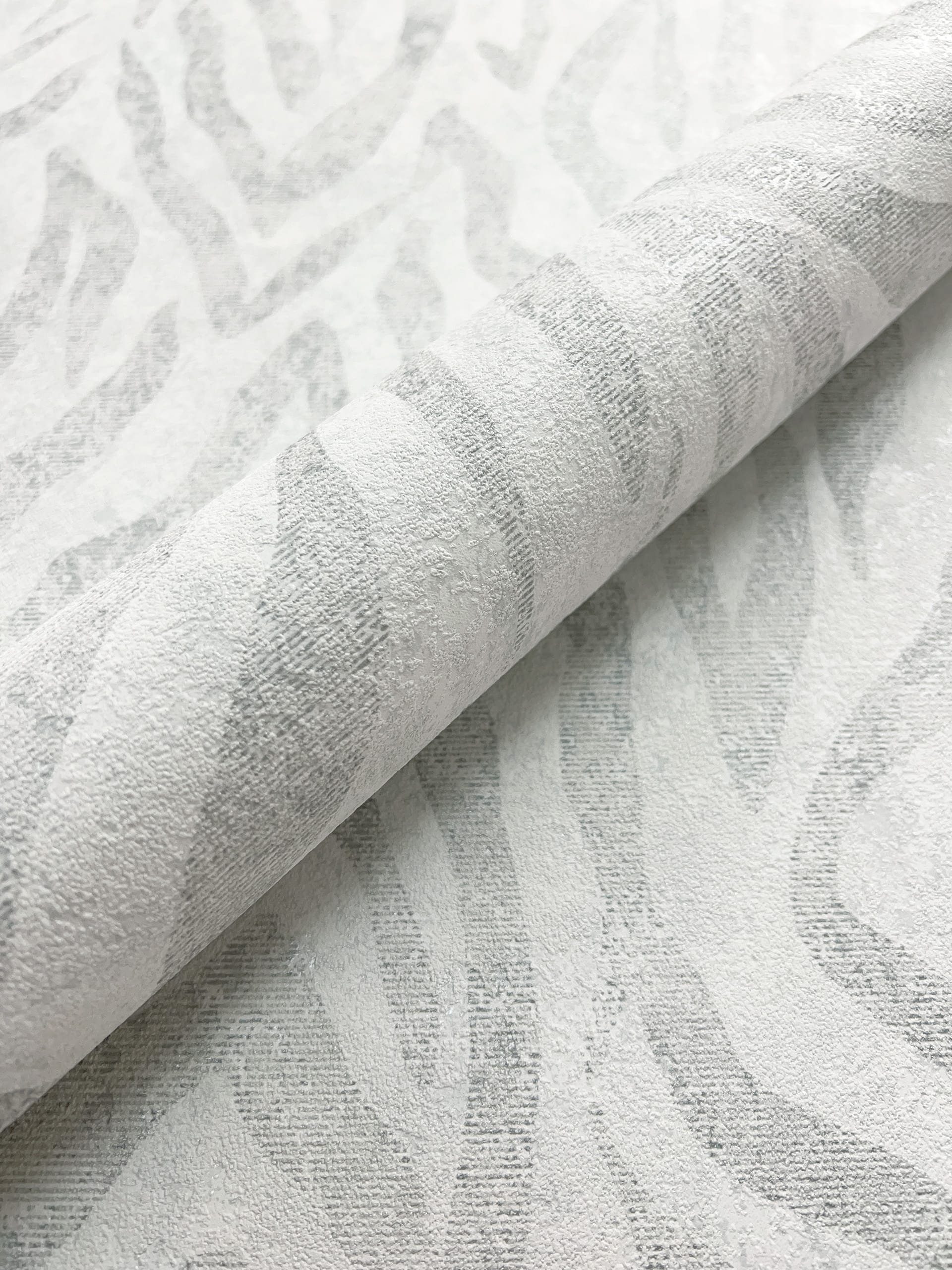 Newroom Vliestapete, Weiß Tapete Modern Streifen - Mustertapete Zebra Grau günstig online kaufen