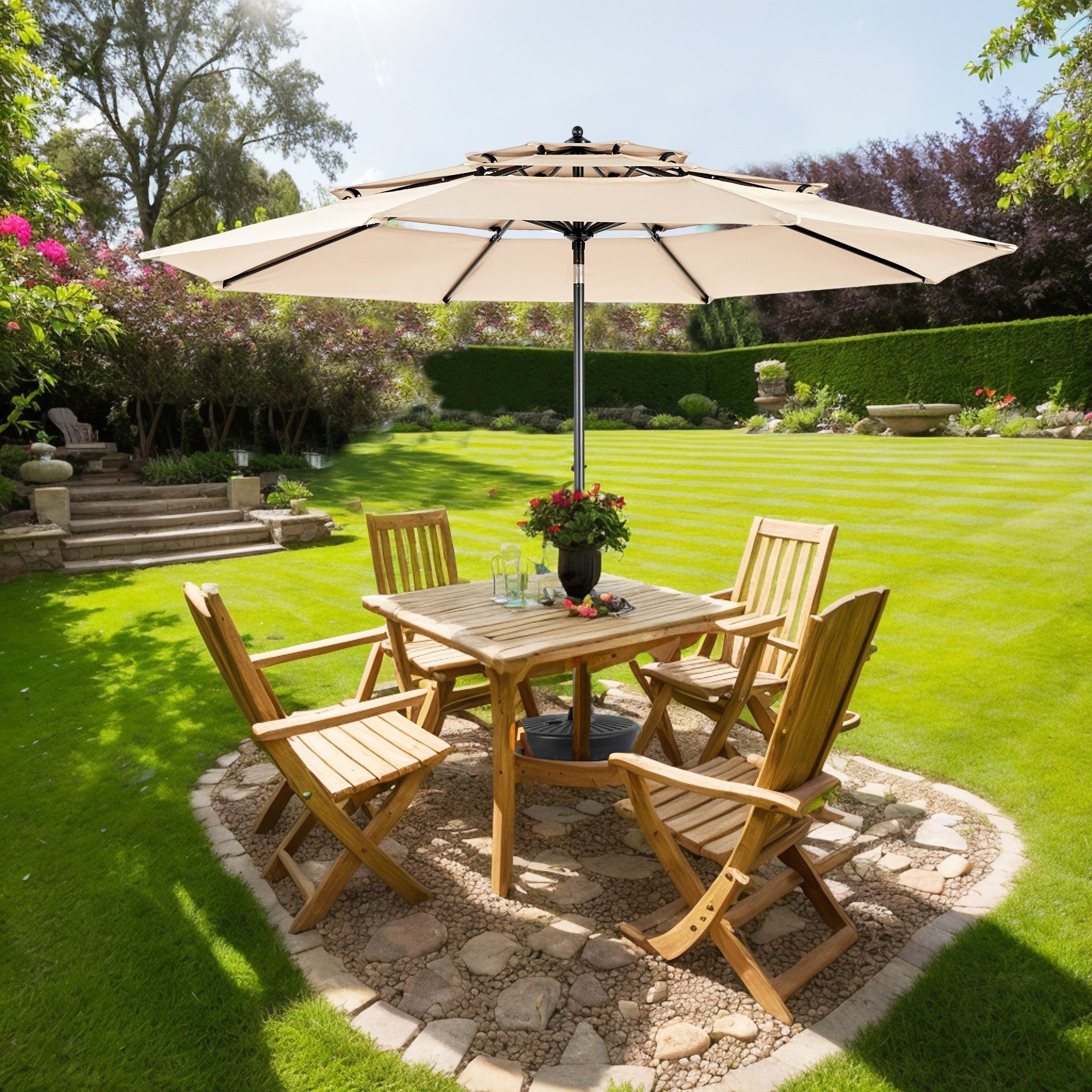 LVHOM Sonnenschirm (Modell B)294x294cm, Super winddicht, günstig online kaufen