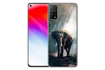 MuchoWow Handyhülle Elefant - Tiere - Licht - Wald - Natur - Wildtiere, Phone Case, Handyhülle Xiaomi Mi 10T, Silikon, Schutzhülle