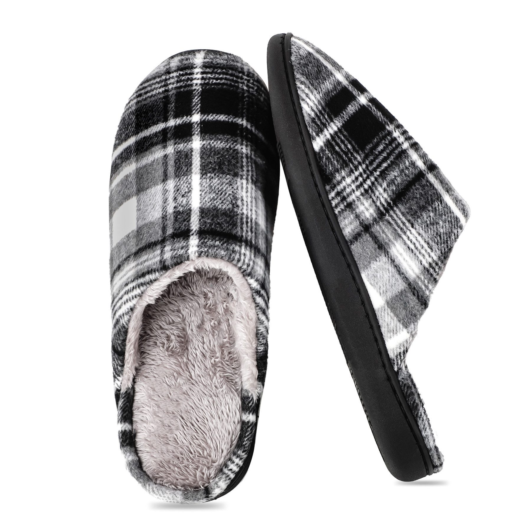 riemot Herren Plüsch Pantoffeln Warme Weiche Hausschuhe Plüsch Hausschuhe Bequeme Leichte Slipper Ideal Für Innen Außen Herbst Winter