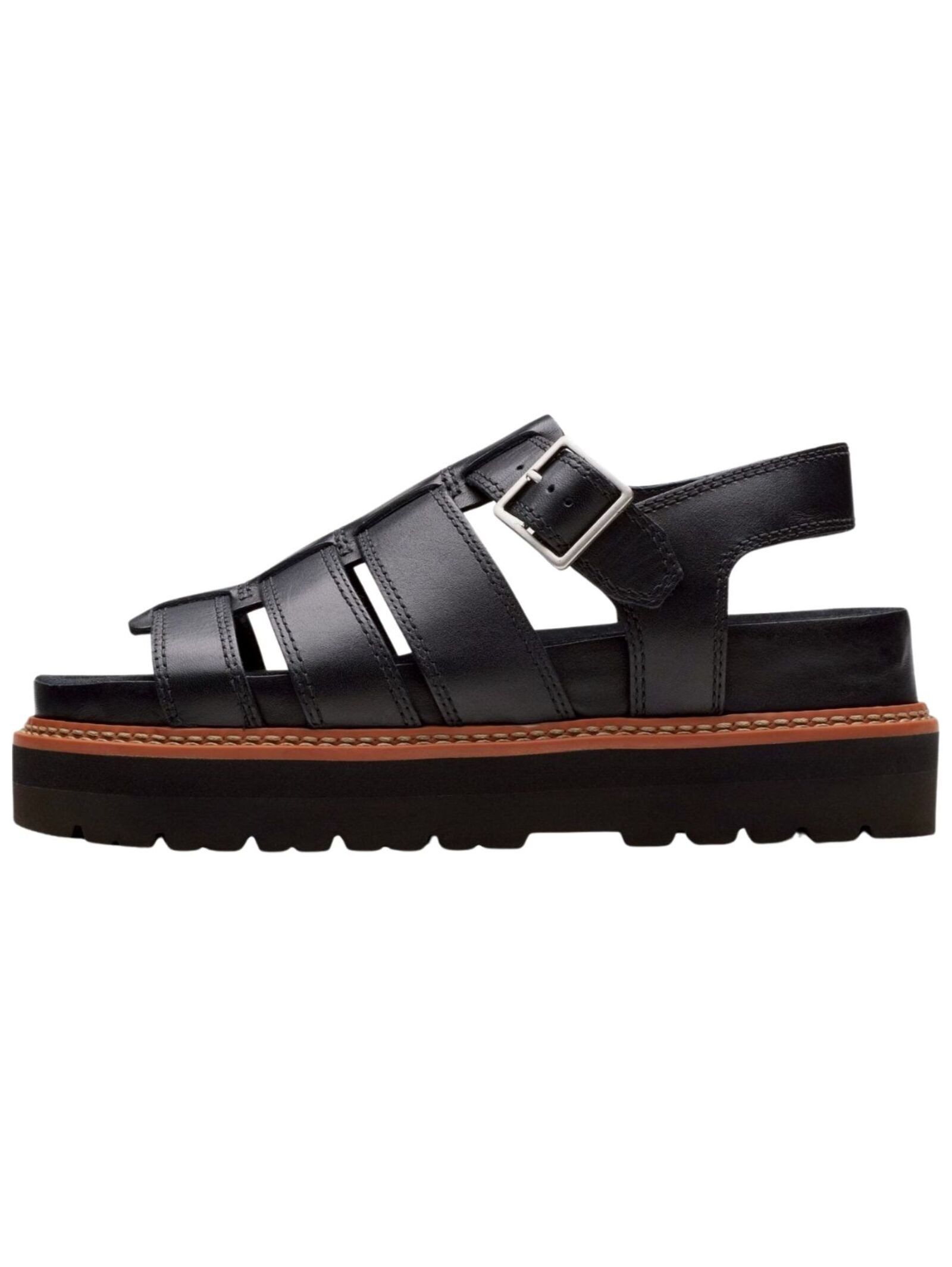 Clarks Sandalen Leder Plateausandaletten günstig online kaufen