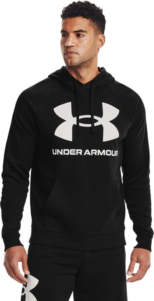 Under Armour® Kapuzenpullover UA Rival Hoodie Black 001 Big Logo Fleece