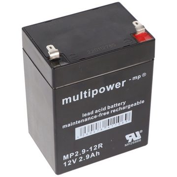 Multipower MultiPower MP2,9-12R Blei Akku mit Faston 4,8 mm 12V, 2900mAh Akku 2900 mAh (12,0 V)