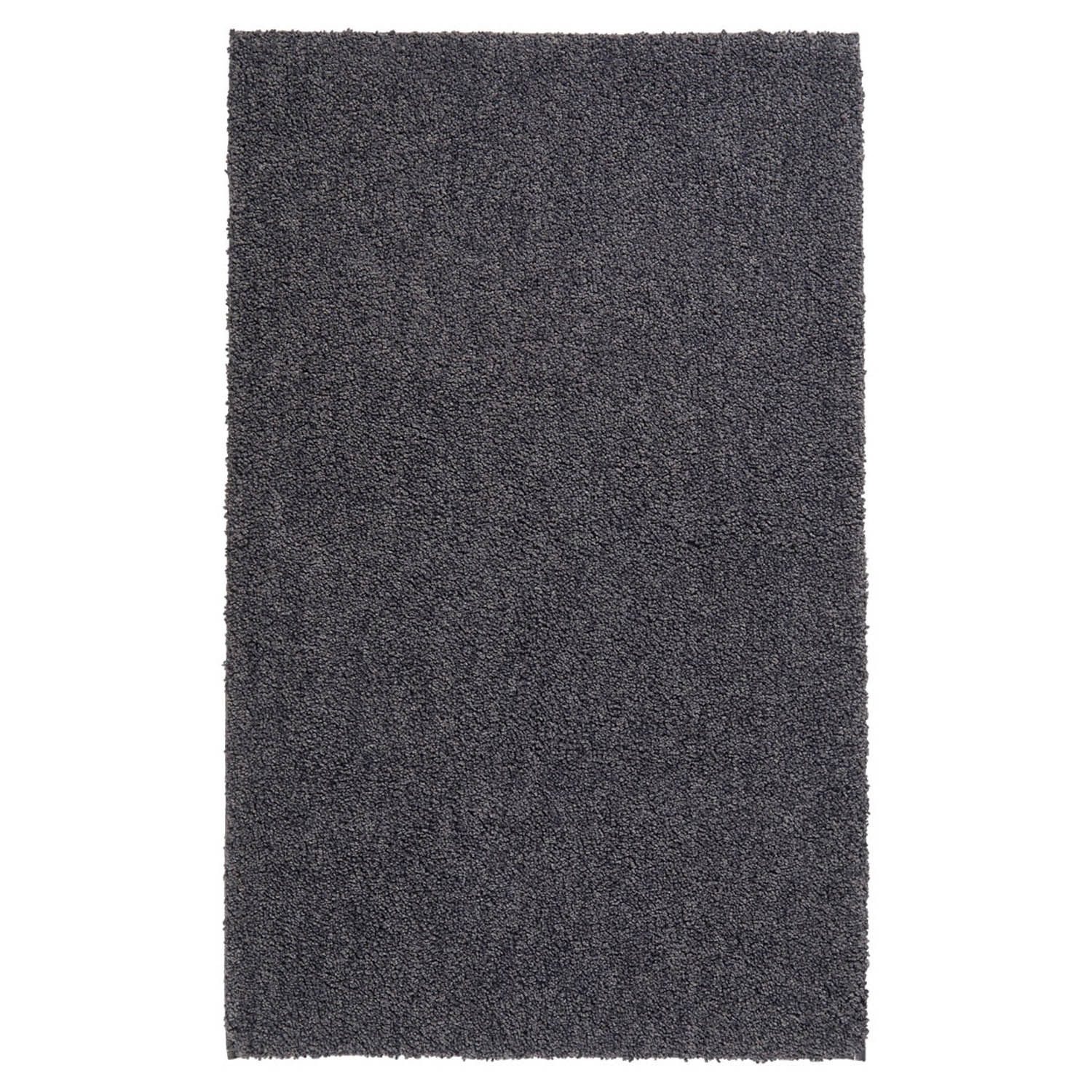 Aquanova Badematte LOA, Anthrazit, 70 x 120 cm, Uni, Höhe 19 mm, rutschhemmend beschichtet, fußbodenheizungsgeeignet, Polyamid, rechteckig