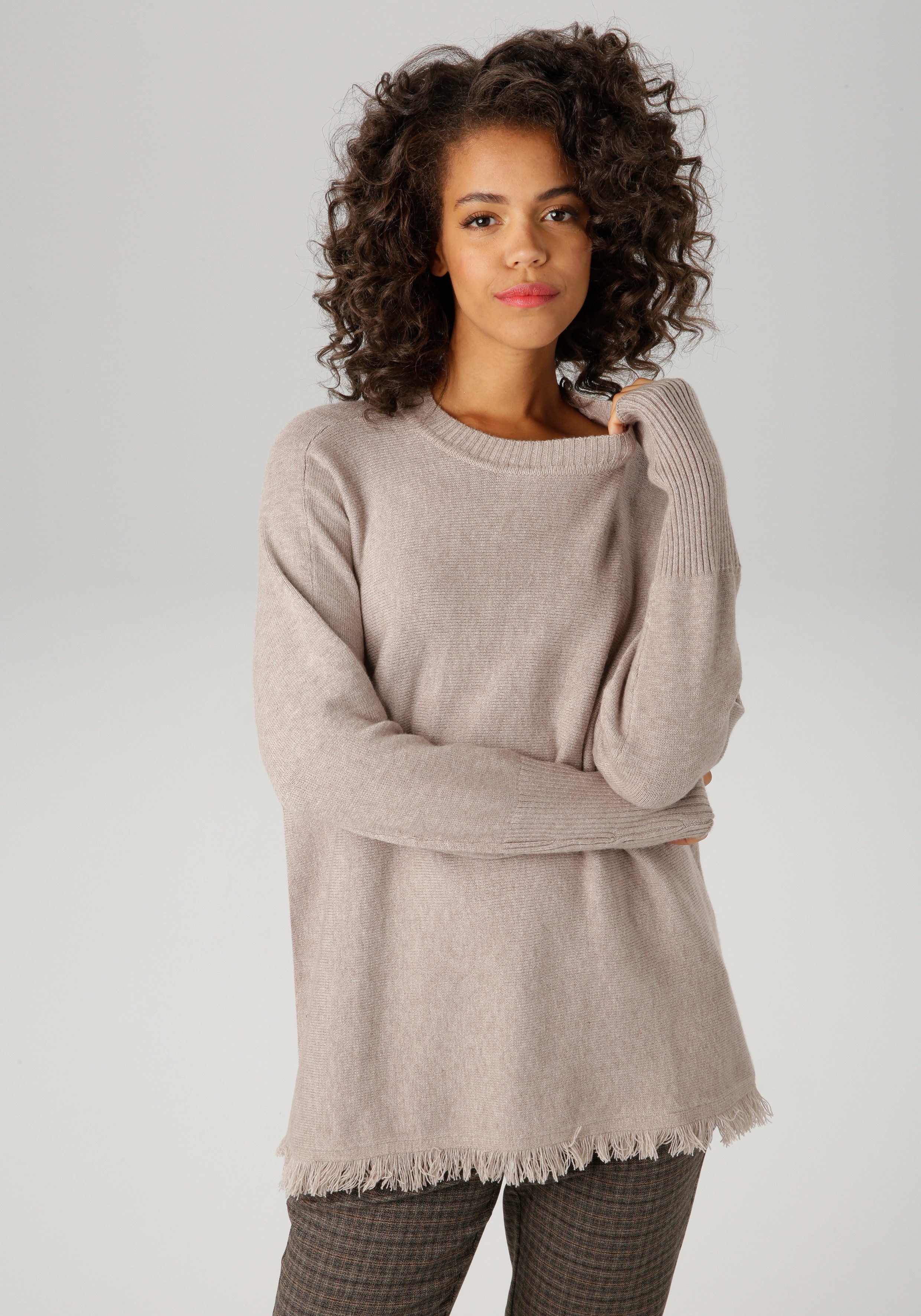 Aniston CASUAL Strickpullover mit eingestricktem Stern im Rücken günstig online kaufen