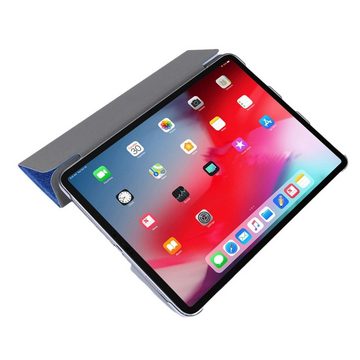 König Design Tablet-Hülle Apple iPad Pro 12.9 (2020), Schutzhülle für Apple iPad Pro 12.9 (2020) Tablethülle Schutztasche Cover Standfunktion Blau