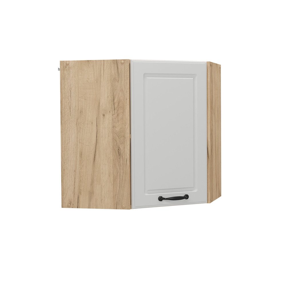 Vicco Eckhängeschrank R-Line, Weiß Landhaus/Goldkraft Eiche, günstig online kaufen