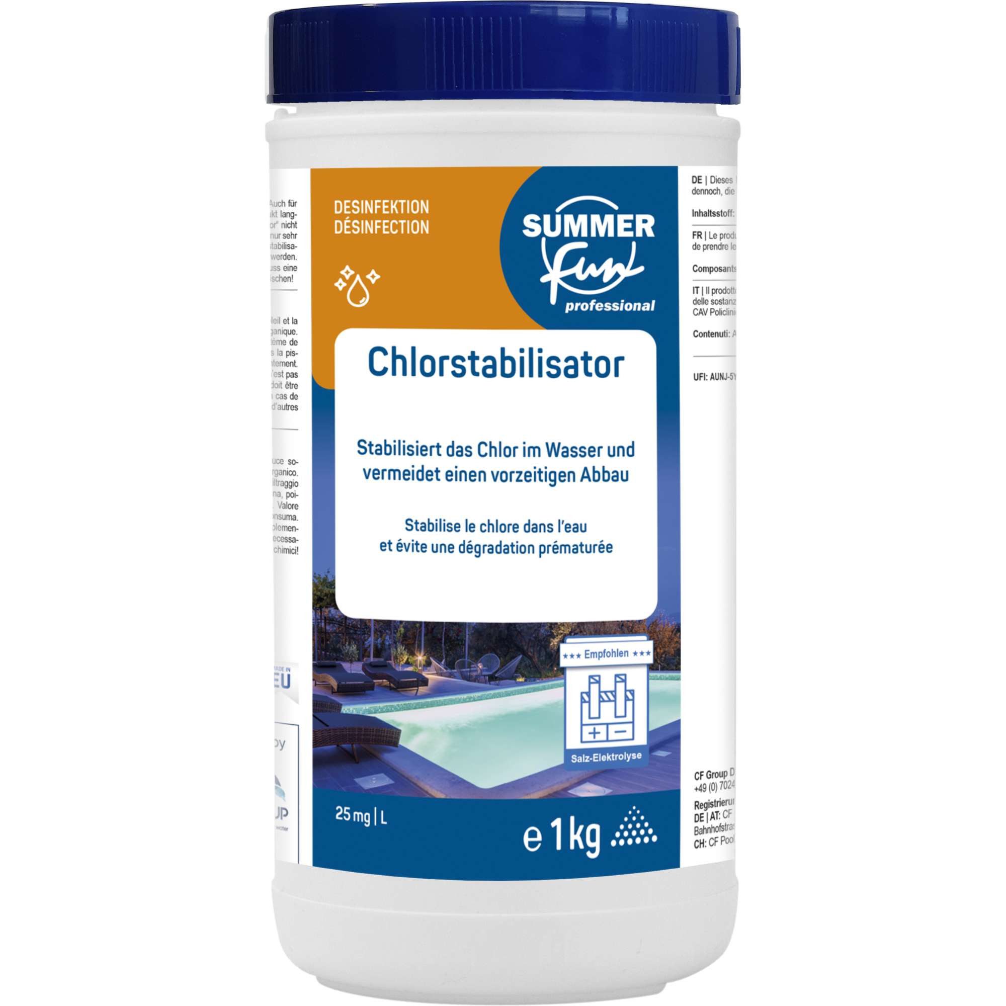 Poolpflege Summer Fun Chlorstabilisator Elektrolyse 1 kg - Sc