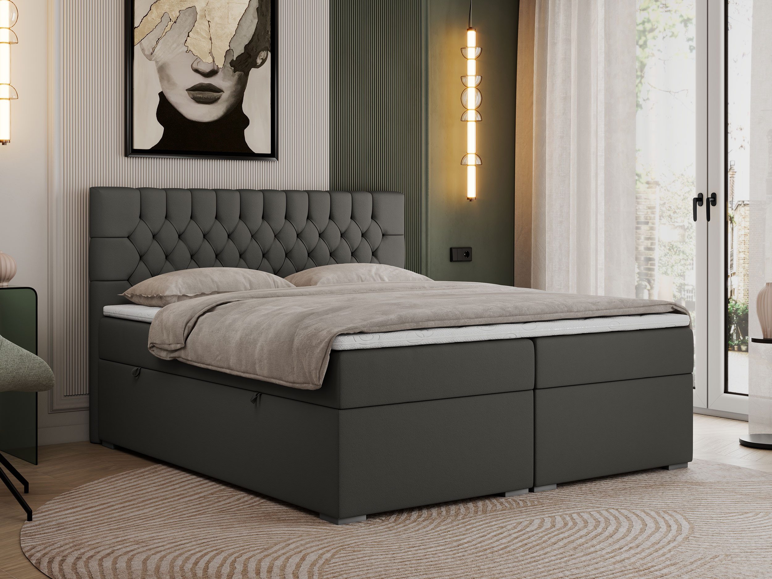 MKS MÖBEL Boxspringbett PERA (Set, Packung, günstig online kaufen