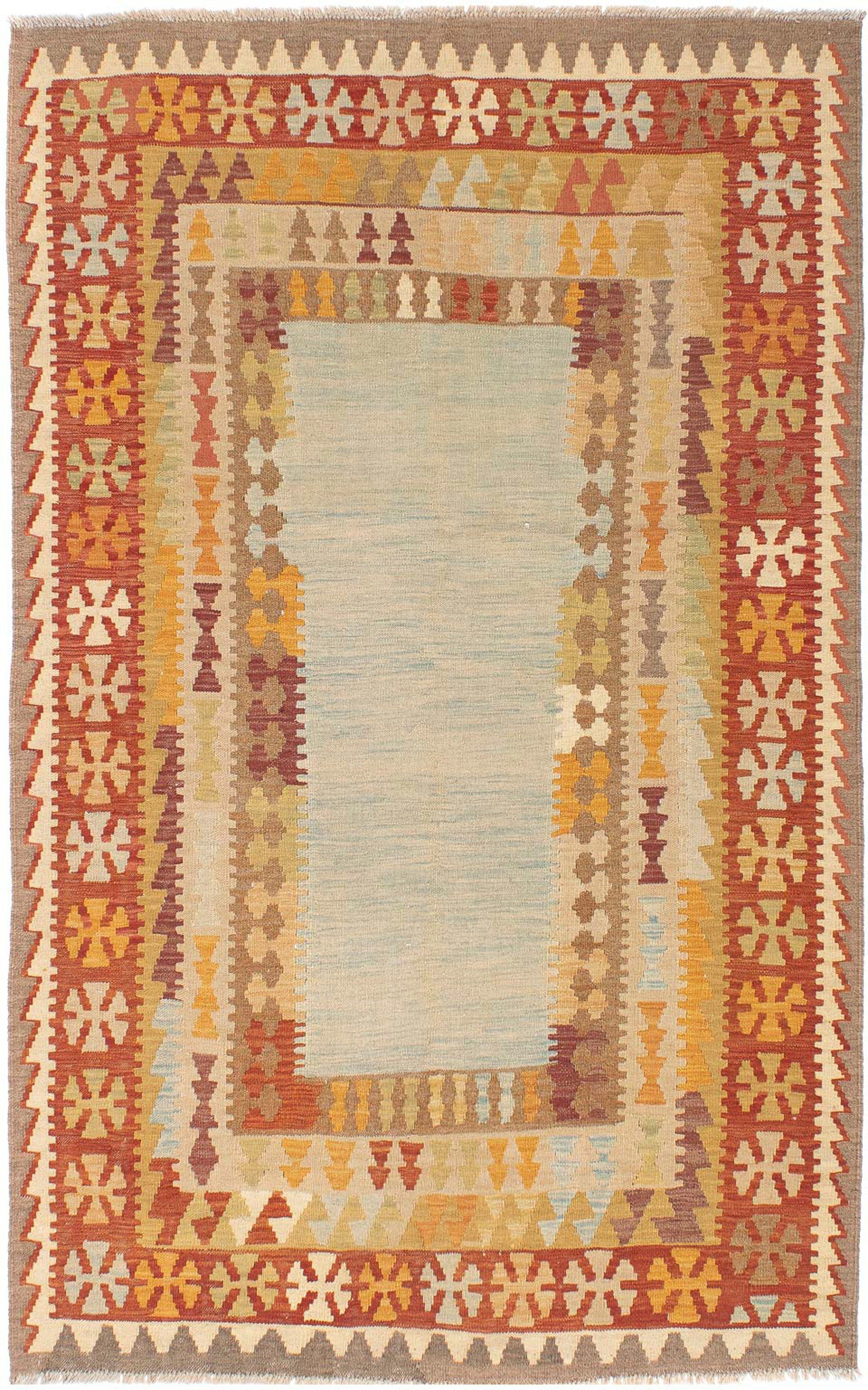 Oriental 143 cm 192 rechteckig, Einzelstück Kelim mm, Wohnzimmer, - Höhe: Wollteppich mehrfarbig, x morgenland, 4 - -