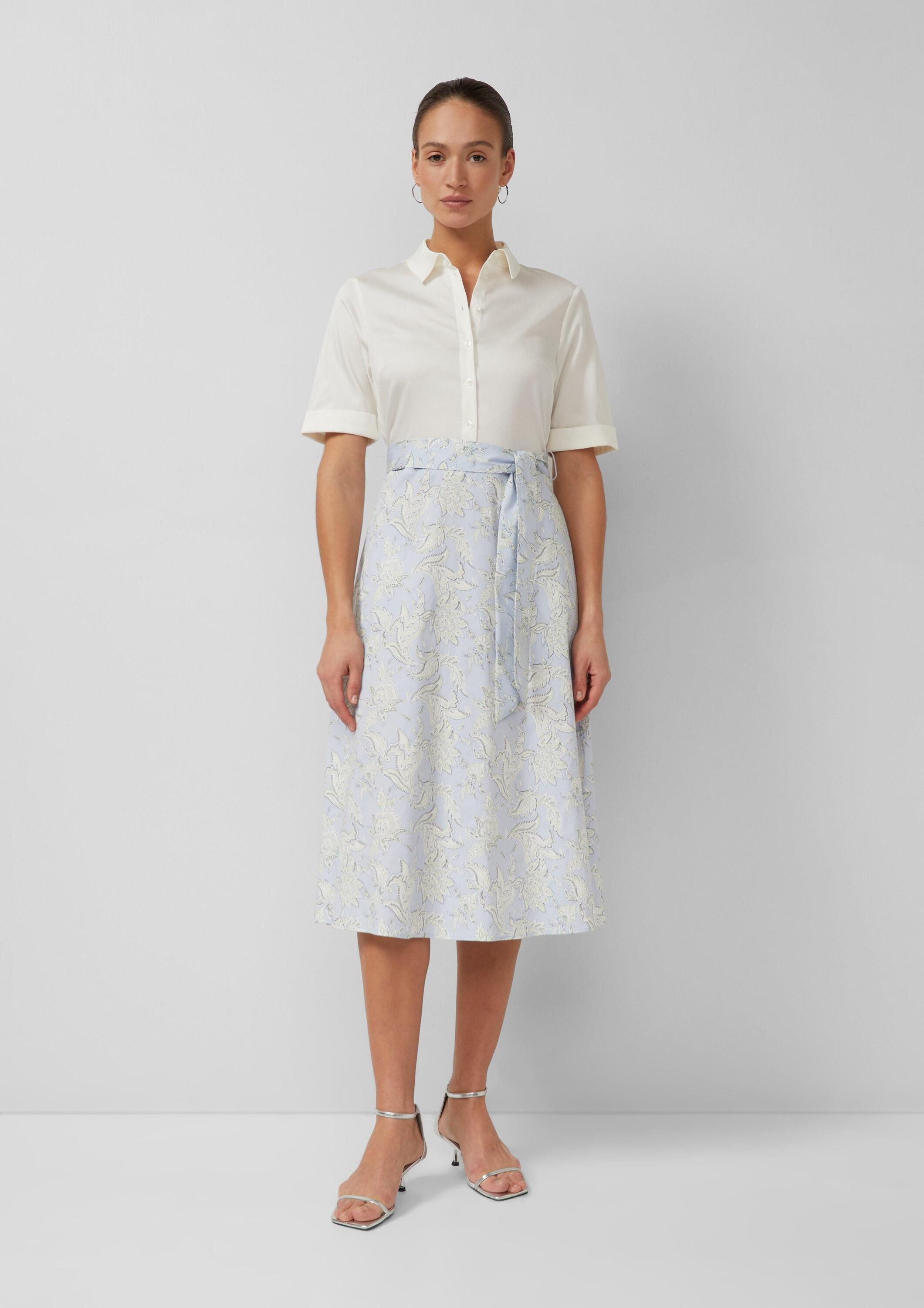 s.Oliver Midikleid Kleid Hemdblusenkleid aus Popeline