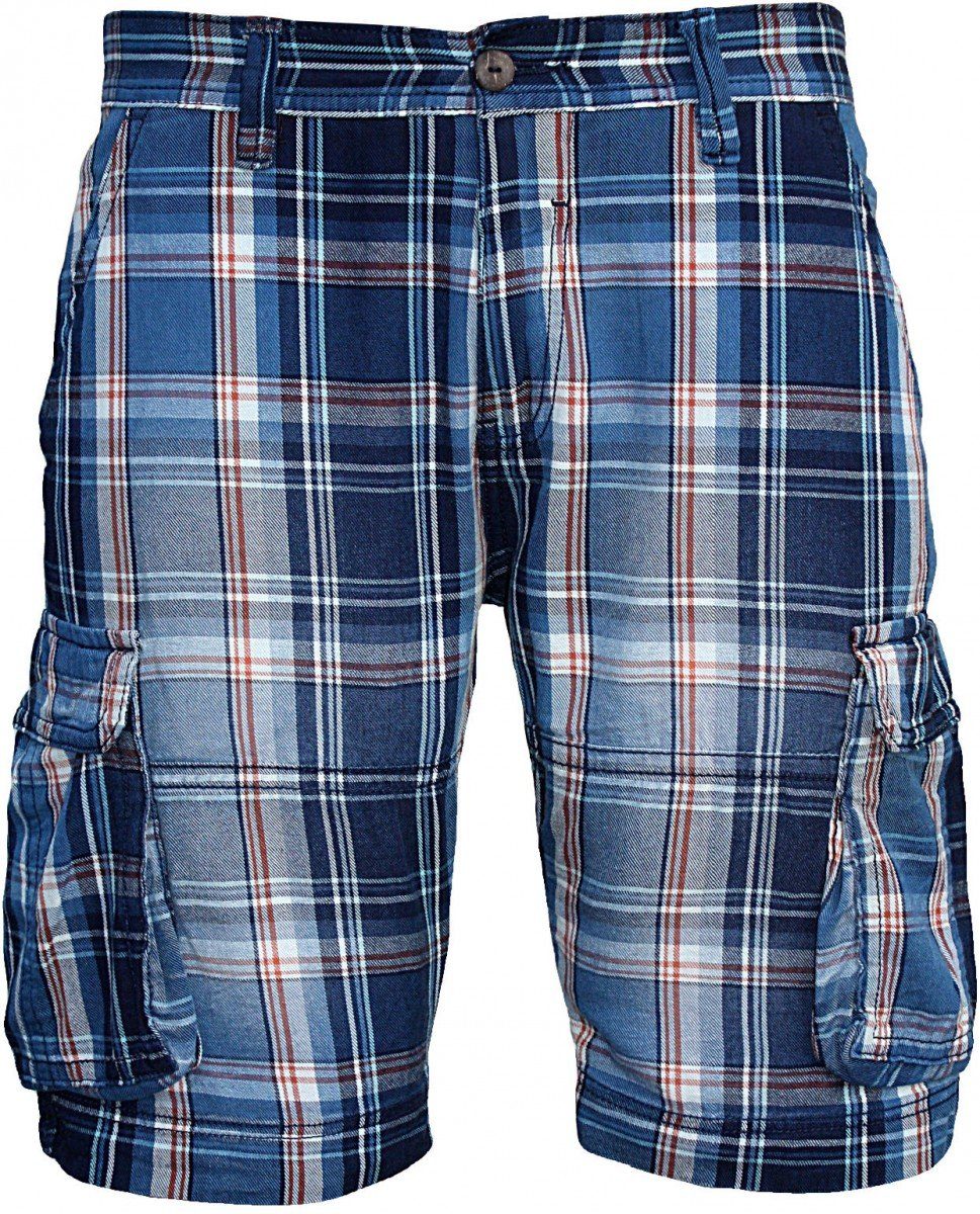 Shine Original Cargoshorts blau kariert