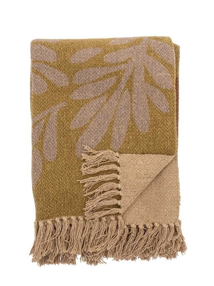 Wolldecke Bloomingville Decke LARK Gelb 130x160 cm, Bloomingville