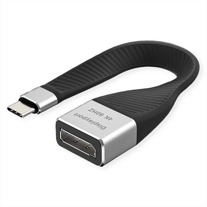 ROLINE Display Adapter USB Typ C - DP Audio- & Video-Adapter USB Typ C (USB-C) Männlich (Stecker) zu DisplayPort Weiblich (Buchse) 13.0 cm ST/BU
