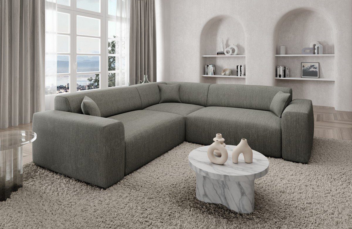 Sofa Dreams Ecksofa Strukturstoff Stoff Sofa Mallorca L Form Design Stoffsofa, Loungesofa