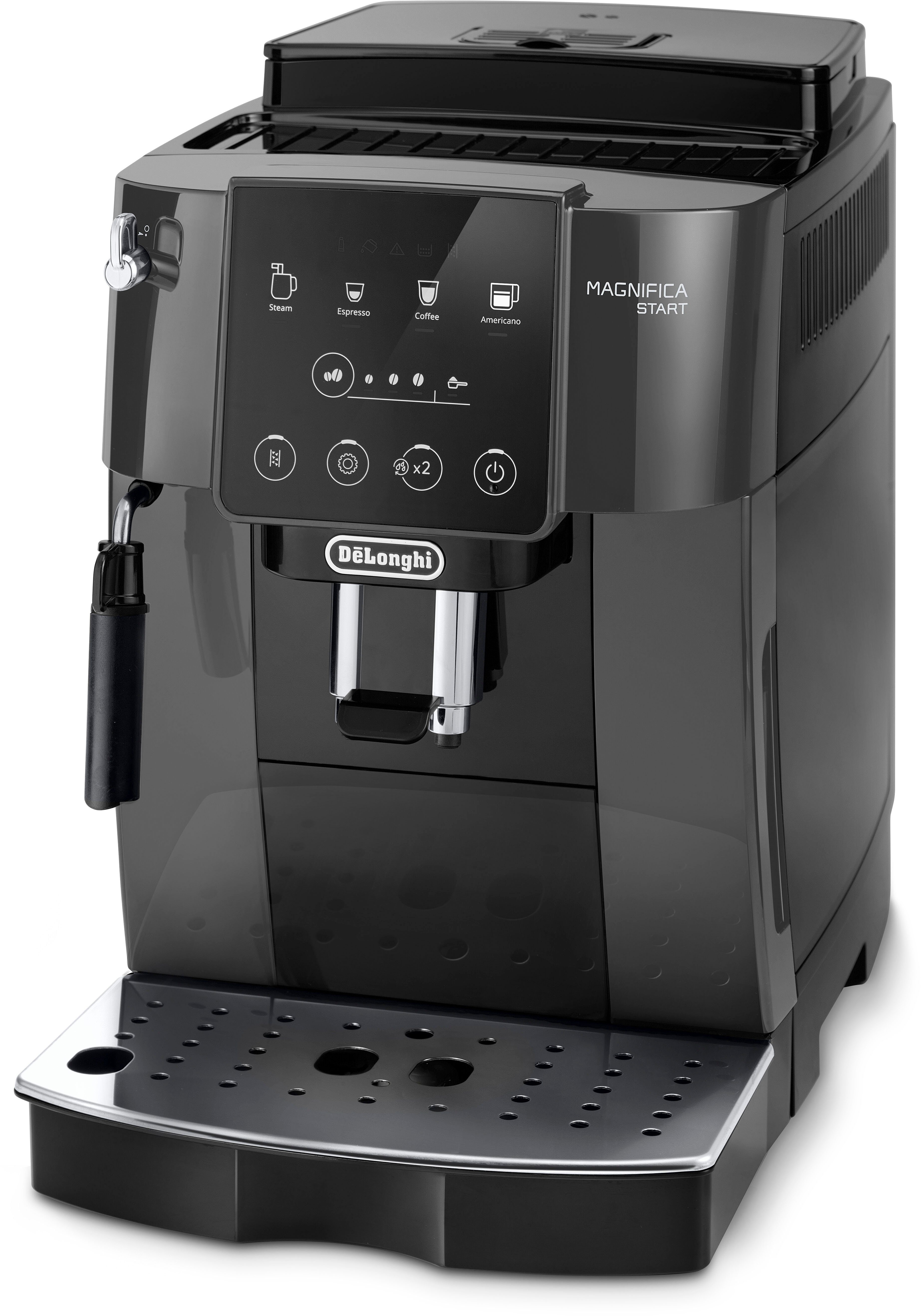 De'Longhi Kaffeevollautomat Magnifica Start ECAM220.22.GB - Kaffeeerlebnis auf Knopfdruck, schwarz, Intuitives Bedienfeld, manuelle Milchaufschäumdüse, Aroma-Funktion