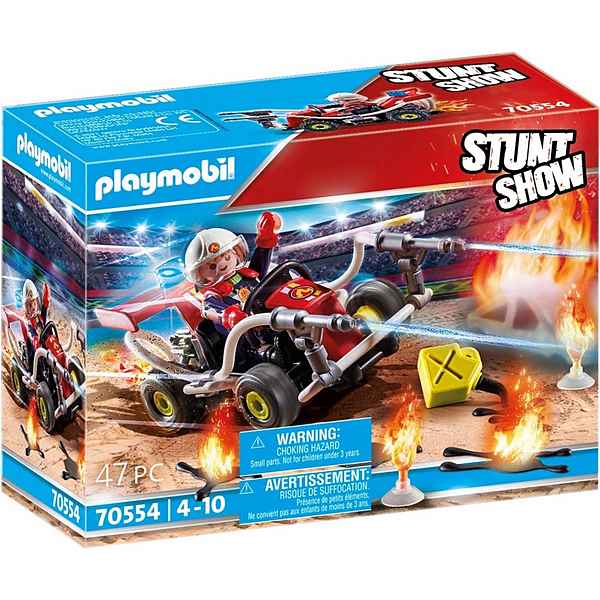 Playmobil® Konstruktions-Spielset »PLAYMOBIL Stuntshow 70554 Feuerwehrkart«