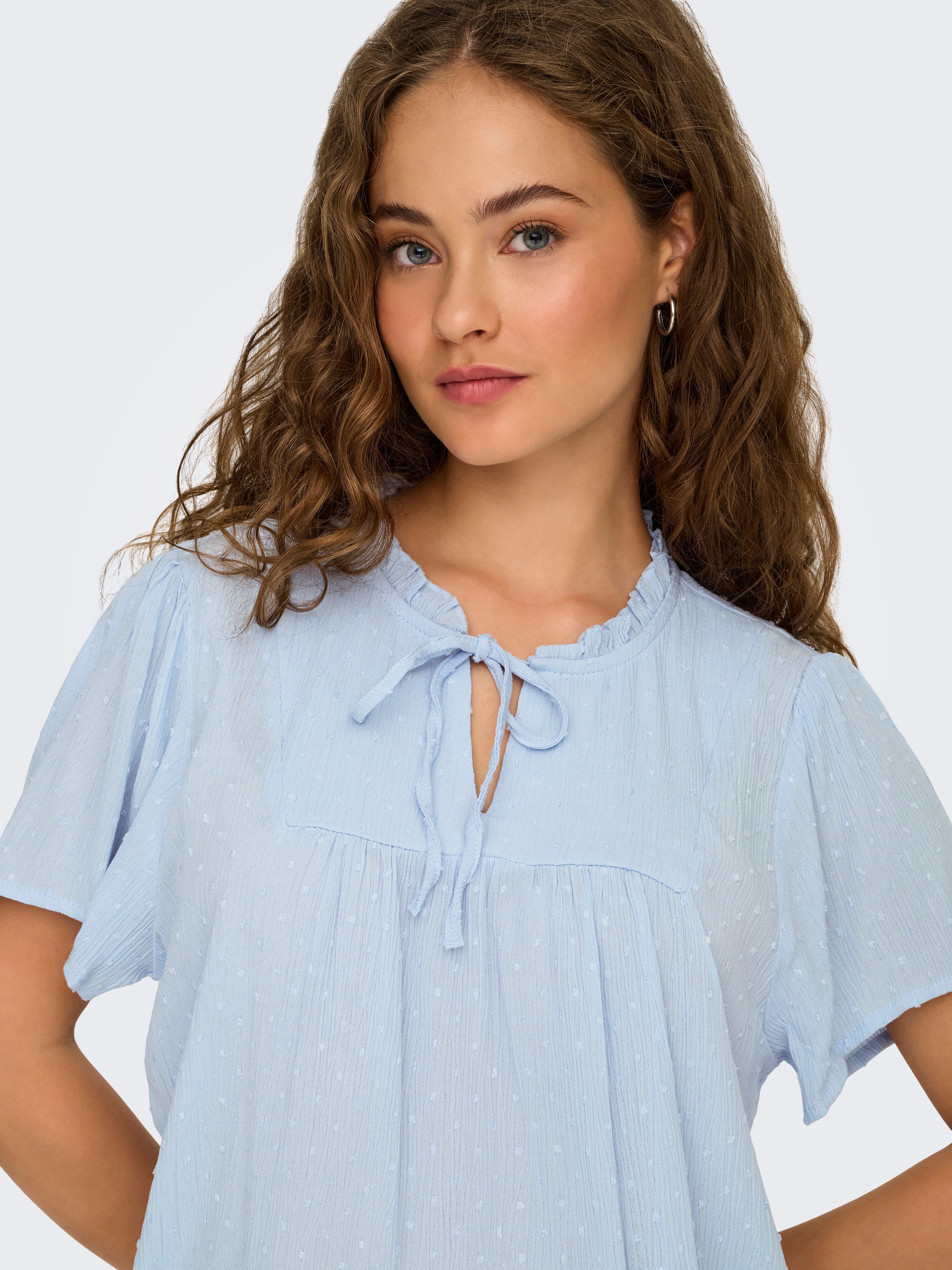 JDY Kurzarmbluse JDYLIMA LIFE S/S TOP WVN NOOS Viskose, loose fit