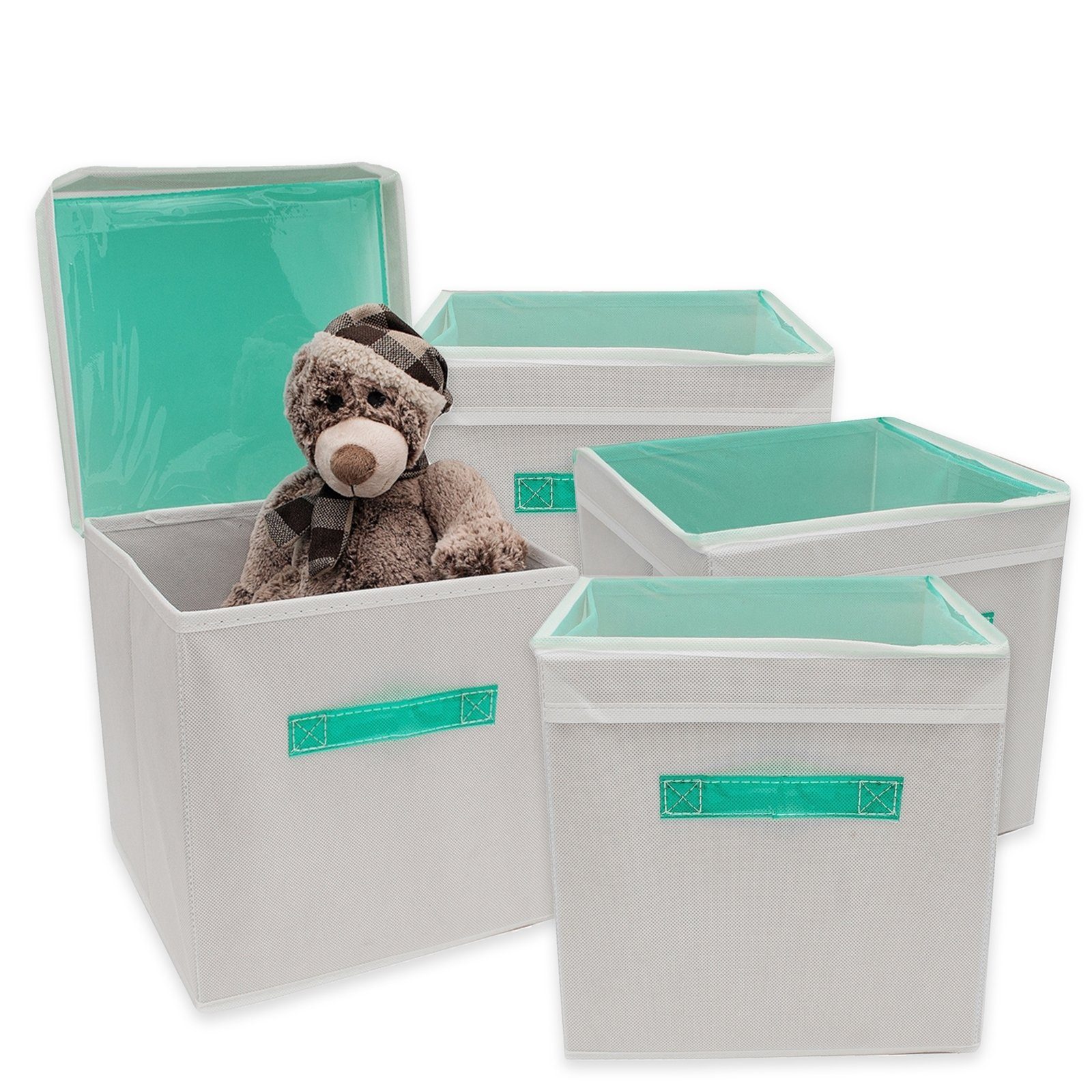 HTI-Line Aufbewahrungsbox »Aufbewahrungsbox mit Deckel 4er Set Paloma