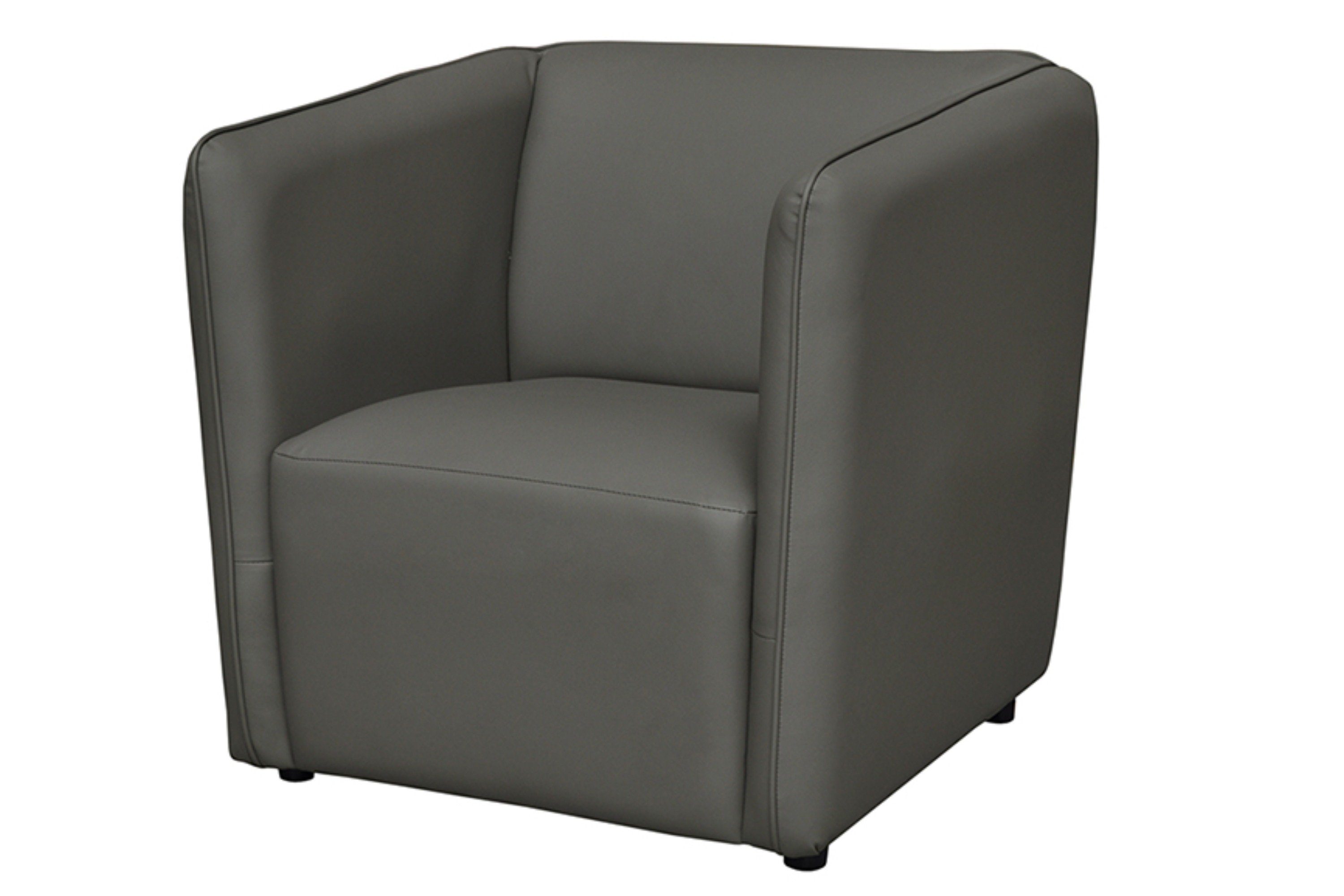 Cocktailsessel Zimmer, ideal | UMBO für Schaumstoff Hochelastischer im kleine Sessel, Sitz Konsimo grau grau