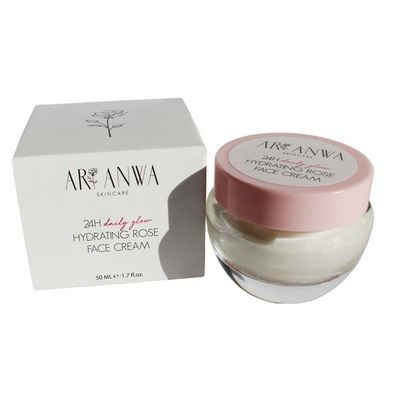 ARI ANWA Skincare Feuchtigkeitscreme 24H Daily Glow – Hydrating Rose Gesichtscreme, Feuchtigkeitscreme