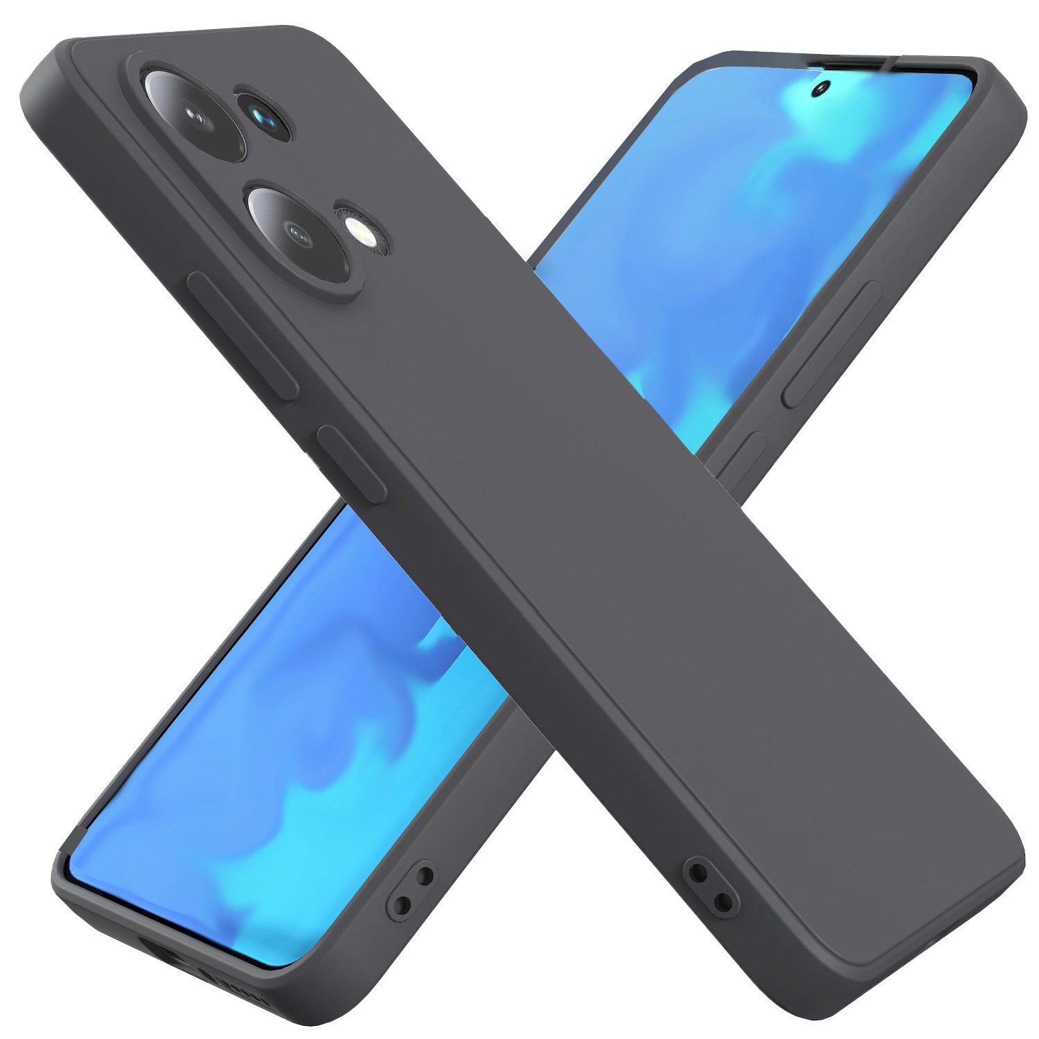Wigento Handyhülle Für Xiaomi Poco M6 Pro 4G / Redmi Note 13 Pro 4G Silikon Hülle TPU