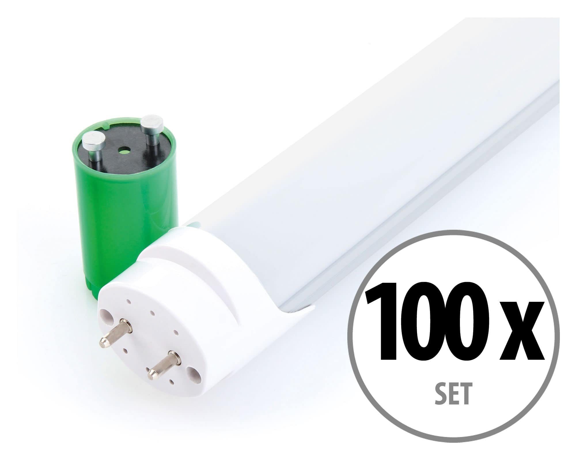 Showlite LED-Leuchtmittel LED Röhre 120 cm - 1790 Lumen, 4500 Kelvin, Tageslichtweiß, 18 W, G13, 100 St., Tageslichtweiß, Länge: 1200mm, Durchmesser: 26mm