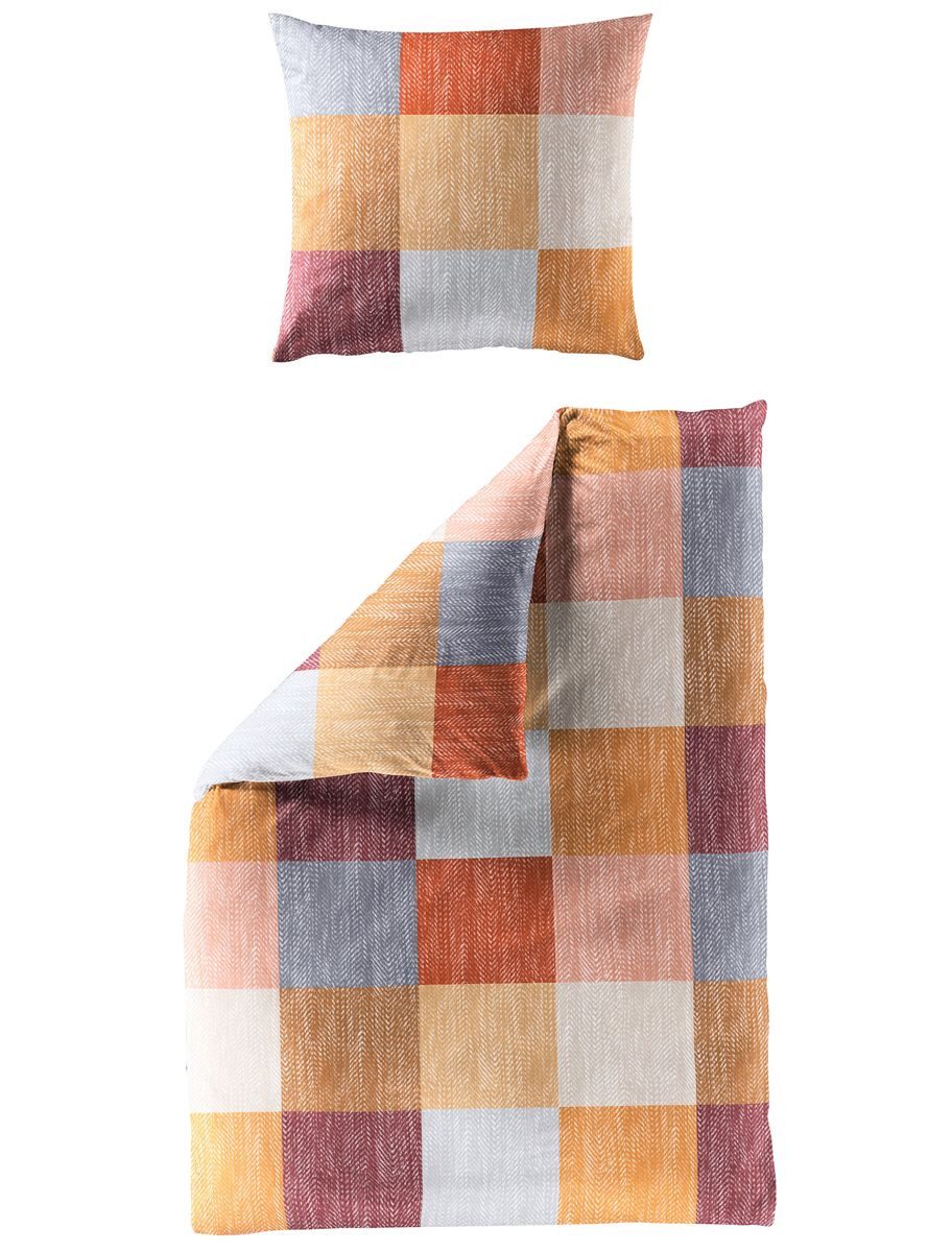 JACK Bettwäsche 135x200cm Quadrate Grün oder günstig online kaufen