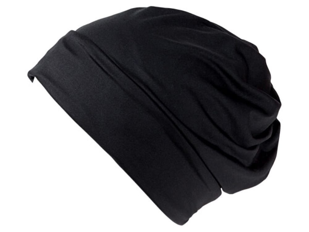 Tini - Shirts Beanie Long dunkelgrau Tuch in und einem Beanie loop Beanie Mütze Zopflochmütze Ponytail Zopflochmütze - Schal Tuch / Slouch - Schlauch