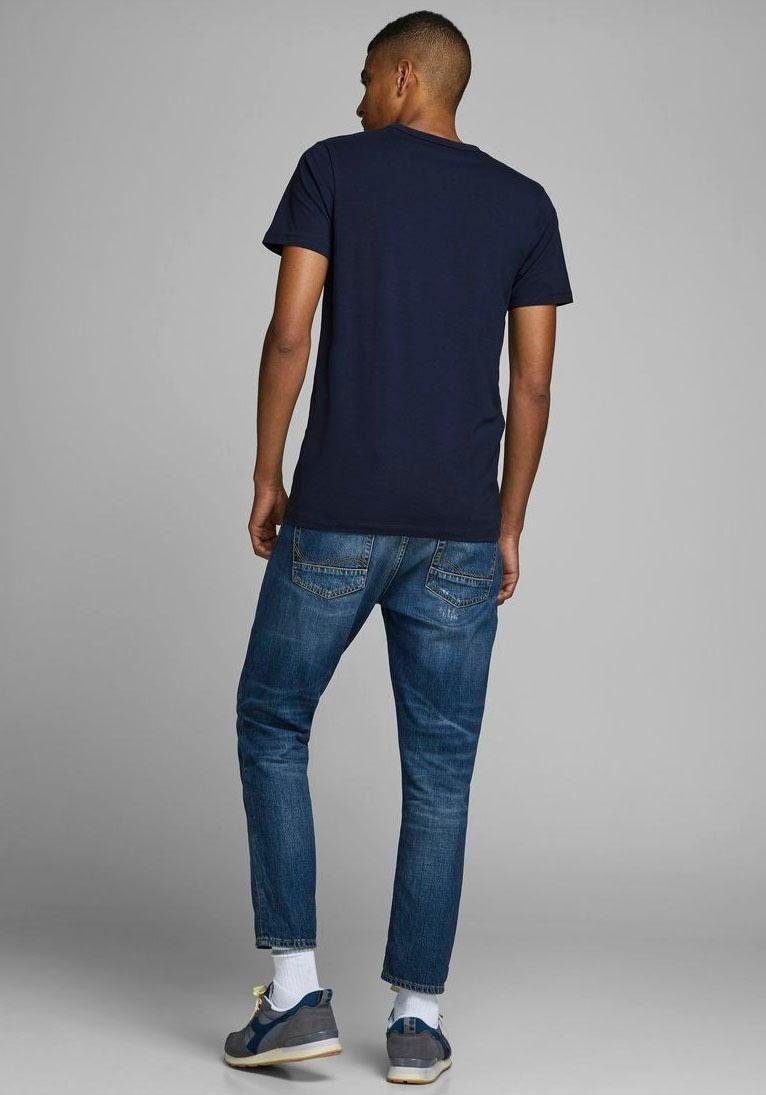 Jack & Jones T-Shirt BASIC blue O-NECK TEE navy