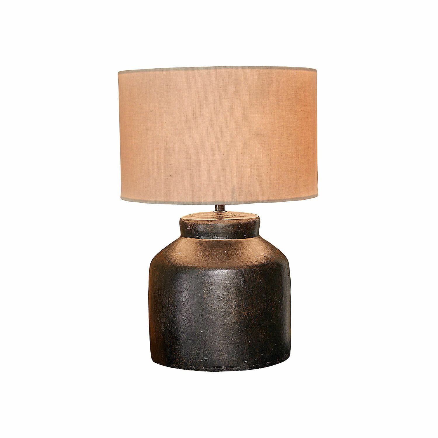 Mirabeau Tischleuchte Tischlampe Norelles schwarz/creme