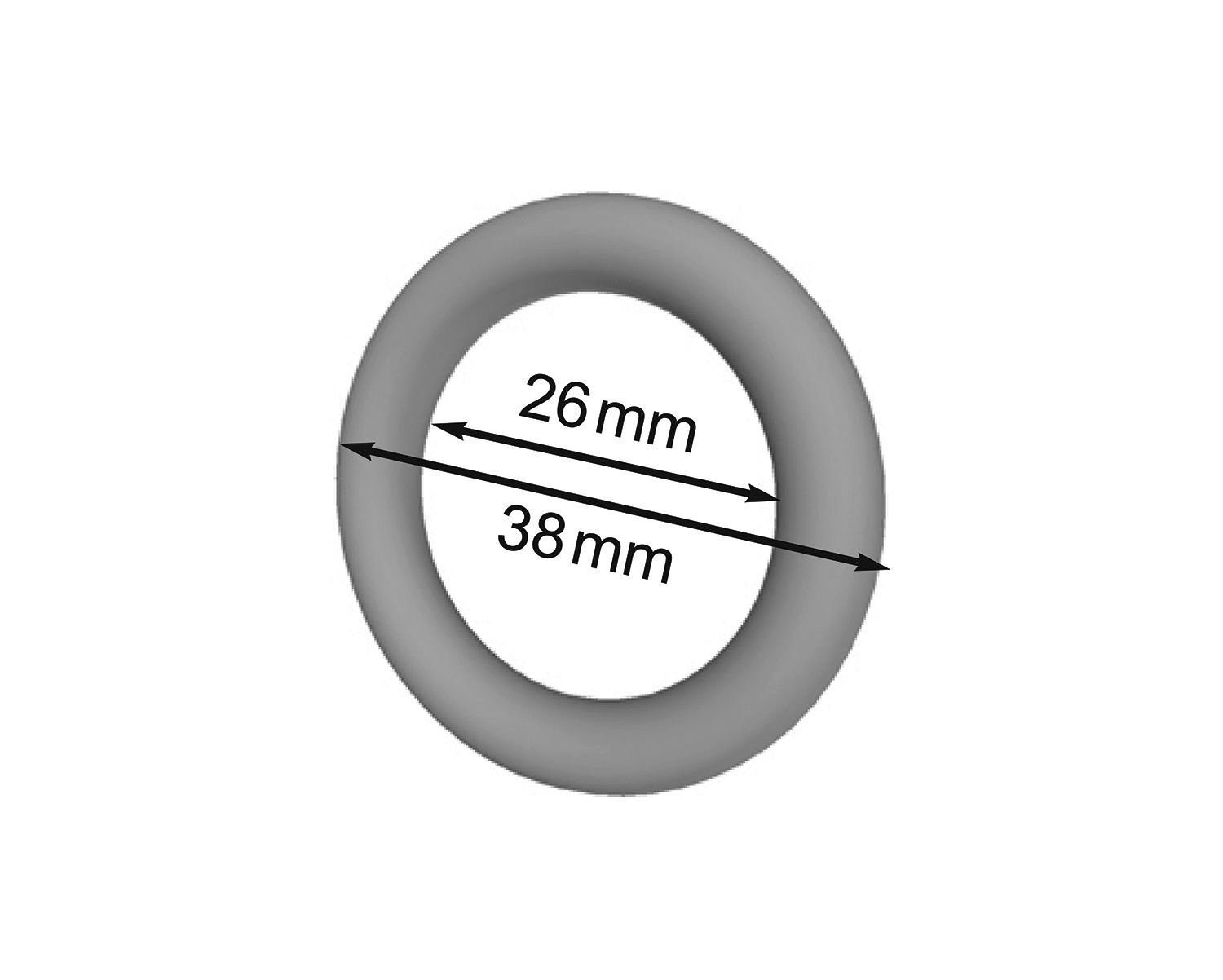 nodeko Gardinenring Vorhangringe mit Faltenlegehaken, für Vorhangstangen und Gardinenstangen Ø 16 mm bis Ø 20 mm, (Packung, 10 Ringe + 10 Faltenlegehaken), Ring – Bild 3 von 3